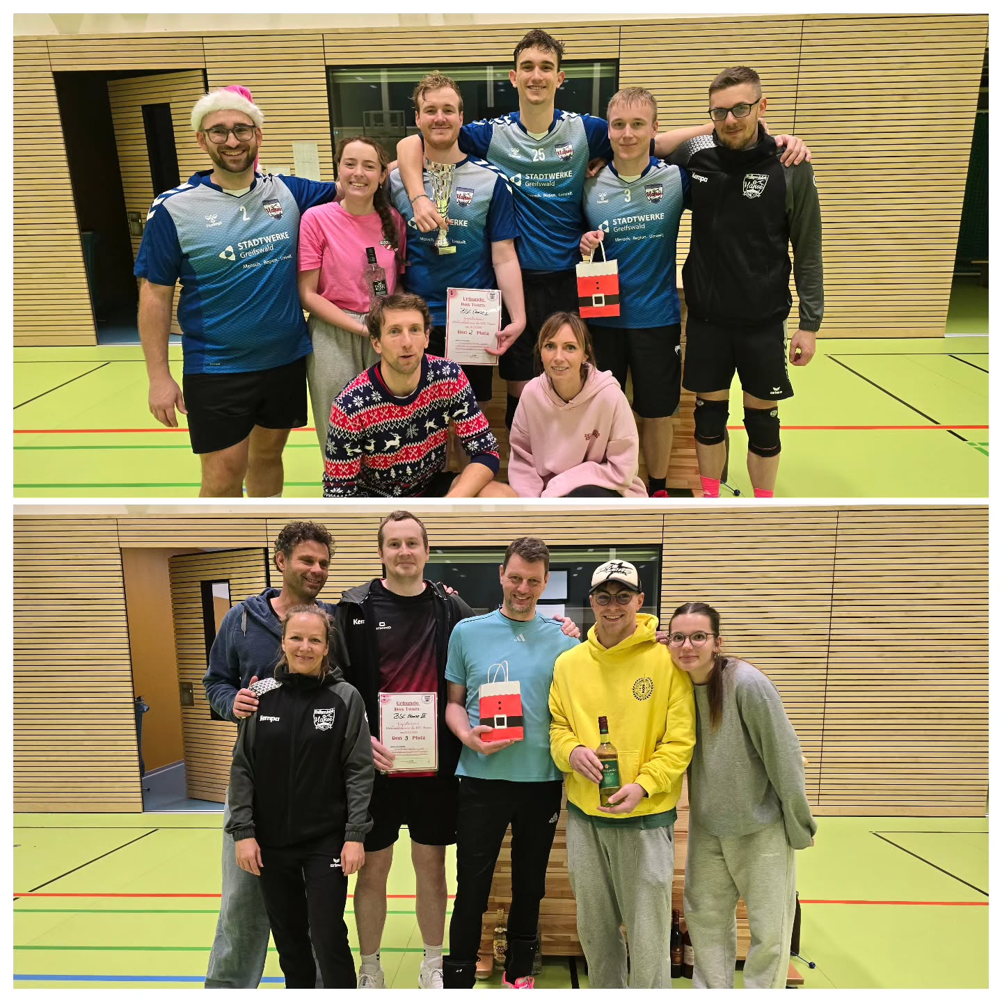 +++ Weihnachtspause +++
Mit einem zweiten und einem neunten Platz bei unserem Vereinseigenen Weihnachtsturnier verabschieden wir uns in den Winterpause. Für uns geht's beim Neujahrsturnier am 10. Januar weiter.
#bschanse #mixedvolleyball #Turnier #volleyballingreifswald #volleyballgreifswald