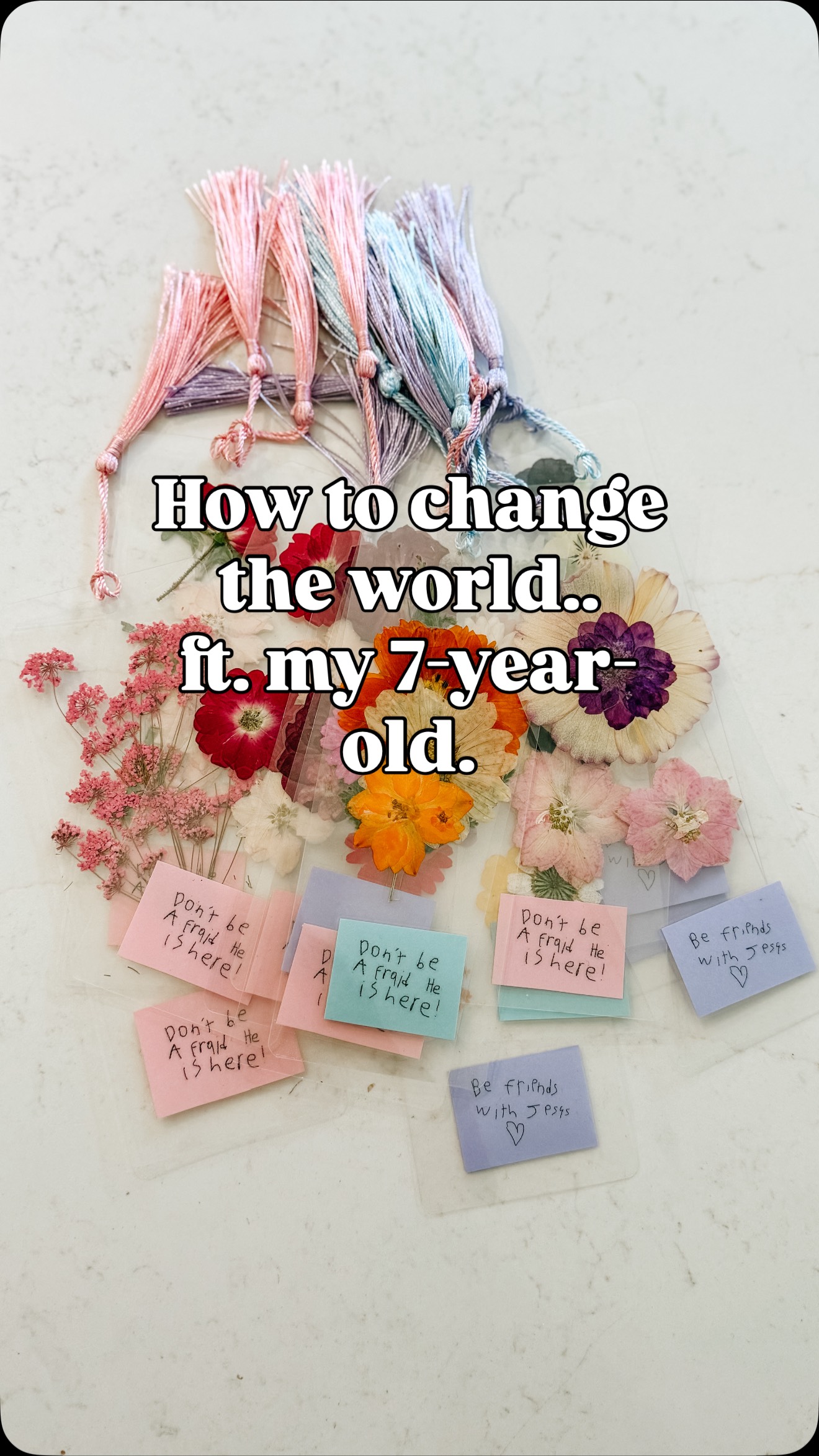 Y’ALL - she has used these bookmarks to raise $6,000 towards her $30,000 goal for clean housing in Rwanda. I’m SHOOK.
If you’ve been looking for a way to teach your kids to love others - this is it!
Grab a laminator, one set of bookmarks and one pack of dried flowers and they will be creating change in NO TIME.
Kindness.
Generosity.
Determination.
People skills.
Money management.
TRUST ME - you have to try this.
All supplies linked in bio 🫶