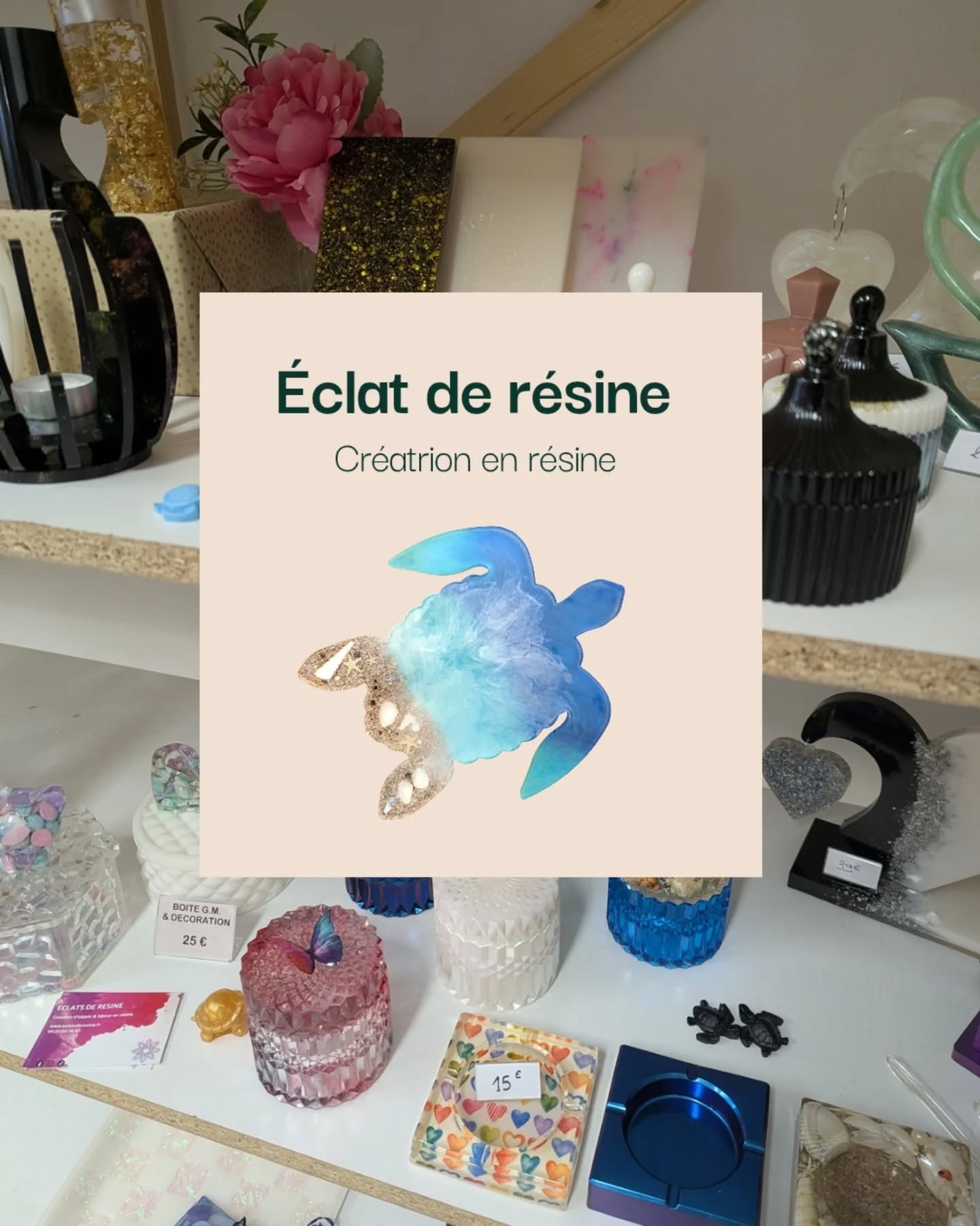 💫 Présentation d'une créatrice récemment arrivée @eclats.de.resine 😊 Elle crée diverses pièces en résine absolument magnifique, retrouve des jeux de domino, d'échecs, des décorations et des animaux comme des cygnes, ou des tortues 🐢
Venez découvrir ses créations chez Ma bulle artisanale à La-Ferté-Gaucher et sur le site internet 🌟
Dominique est également la prothésiste ongulaire derrière @lesgriffesdeluna , elle travaille sur Coulommiers mais aussi sur La-Ferté-Gaucher dans une pièce dédiée dans la boutique, n'hésitez pas à prendre rdv
#resineepoxy #creationartisanale #MaBulleArtisanale #BoutiqueDeCréateurs #LaFerteGaucher