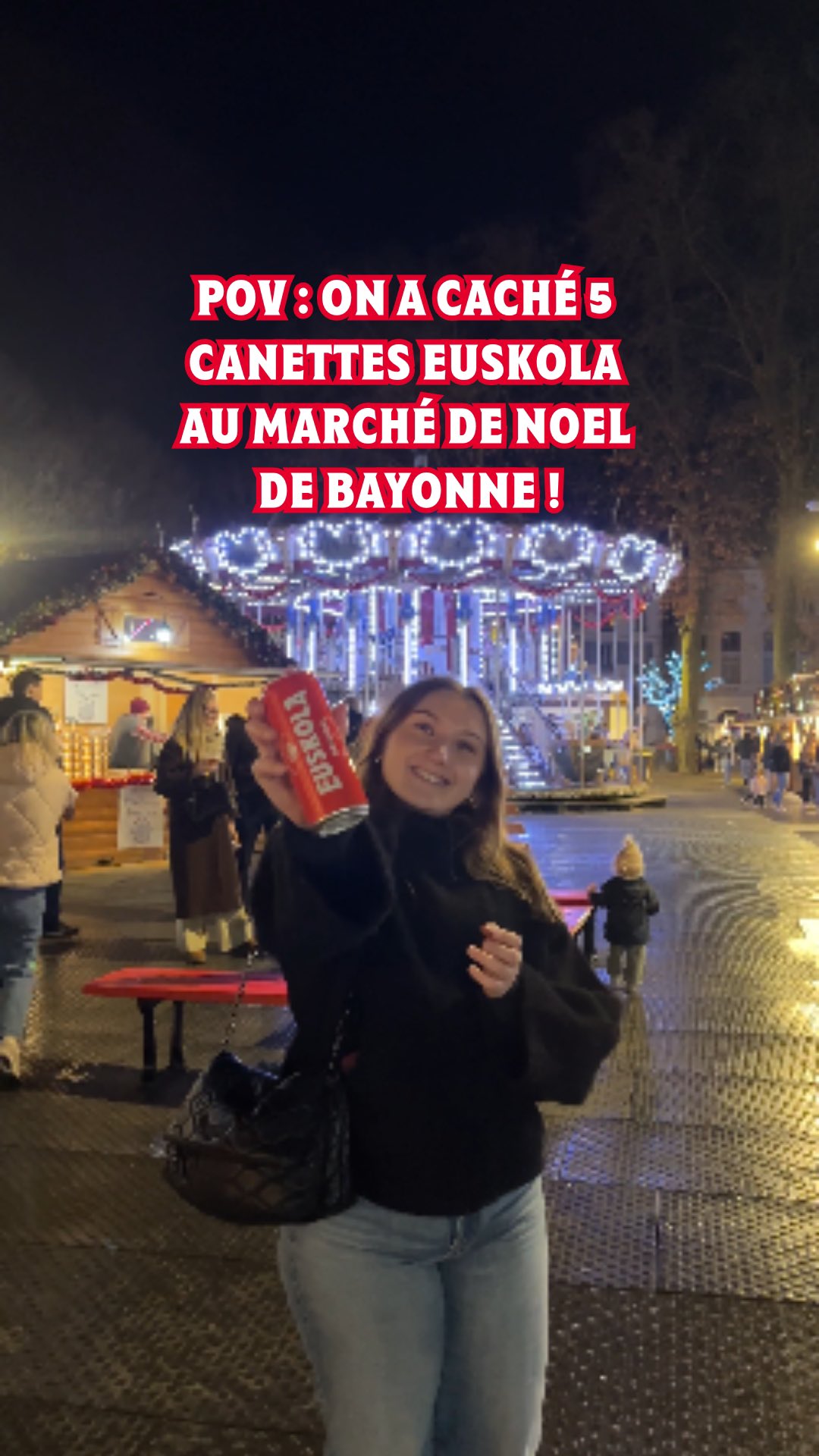 🎄EUSKOLA caché au marché de Noël 🥤
On a caché 5 canettes Euskola au marché de Noël de Bayonne ! 🧑🎄
Va vite à leur recherche pour déguster une bonne canette Euskola !! 🤩
🎄🎄🎄
Baionako eguberriko merkatuan Euskolako 5 botilatxo kukutu ditugu ! 🧑🎄
Zoaz fite haien atxematera Euskola botilatxo on bat jastatzeko ! 🤩
🎄🎄🎄
¡Hemos escondido 5 latas de Euskola en el mercado de navidad de Baiona!
¡Ve rápido a buscarlas para degustar une lata muy buena de Euskola! 🤩
#colabasque #euskola #baiona #eguberri #noël #navidad