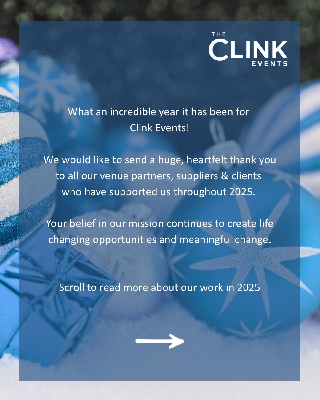 Today, Team Clink are celebrating the end of the festive event season & reflecting on a wonderful year of events, training & support.
Thank you to all who have joined us on the ride!