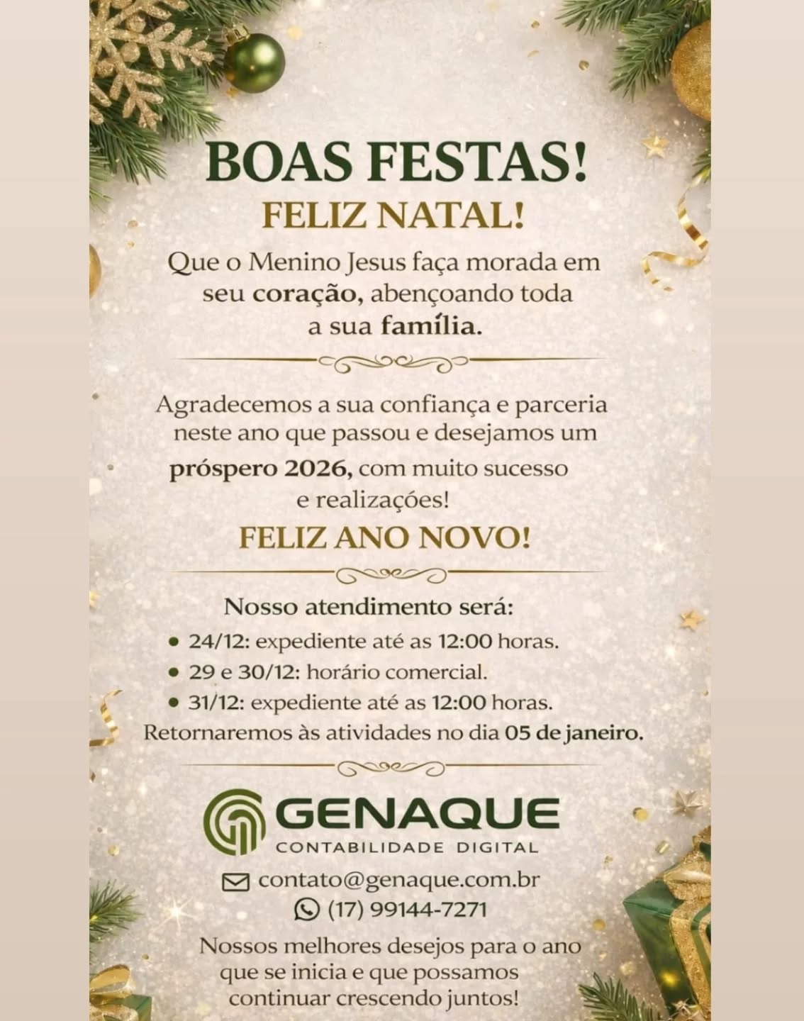 Horários de funcionamento!!