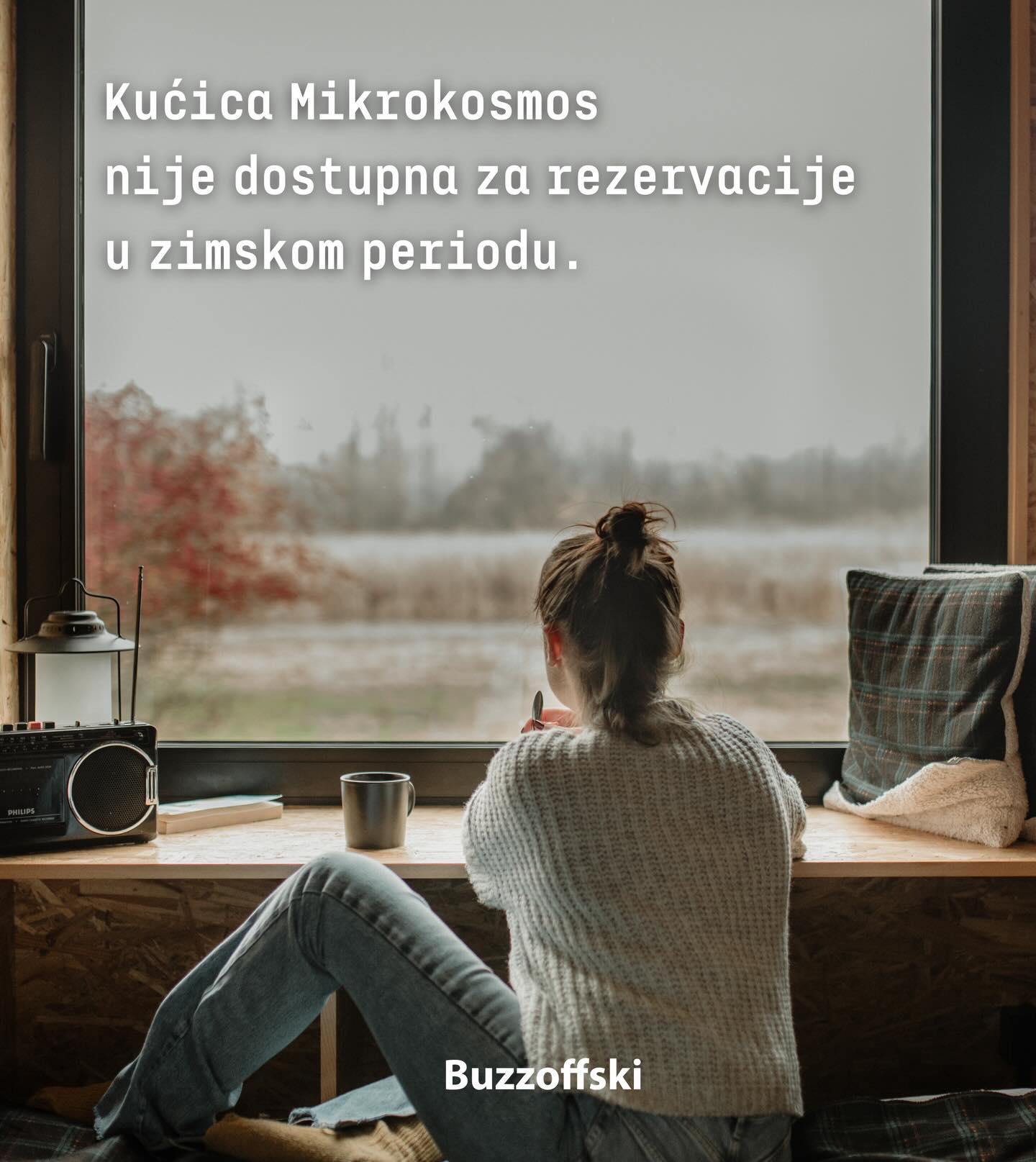 Dragi gosti, kućica Mikrokosmos je van ponude tokom zimskog perioda.
Hvala na razumevanju 🌿
Radujemo se novim rezervacijama za Mikrokosmos u prolećnim mesecima ✨