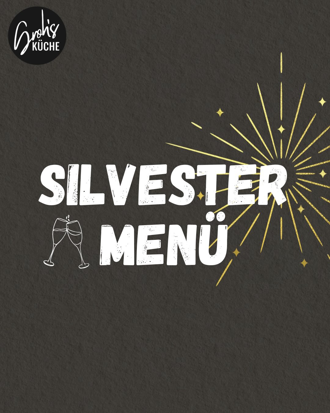 Liebe Leute,
auch in diesem Jahr wird es am Silvesterabend ein festes Menü bei uns geben. Der Abend wird um 19:00 Uhr starten und um 23:00 Uhr enden.
Die Kosten für das Menü belaufen sich auf 85 Euro incl. einem Begrüßungsgetränk und einem Schnaps sowie ein Espresso zum Abschluss.
Eine vegetarische Alternative wird es auch geben.
Wenn ihr noch Interesse habt, meldet euch gerne. Wir haben nur noch begrenzt Platz.
Bis bald!