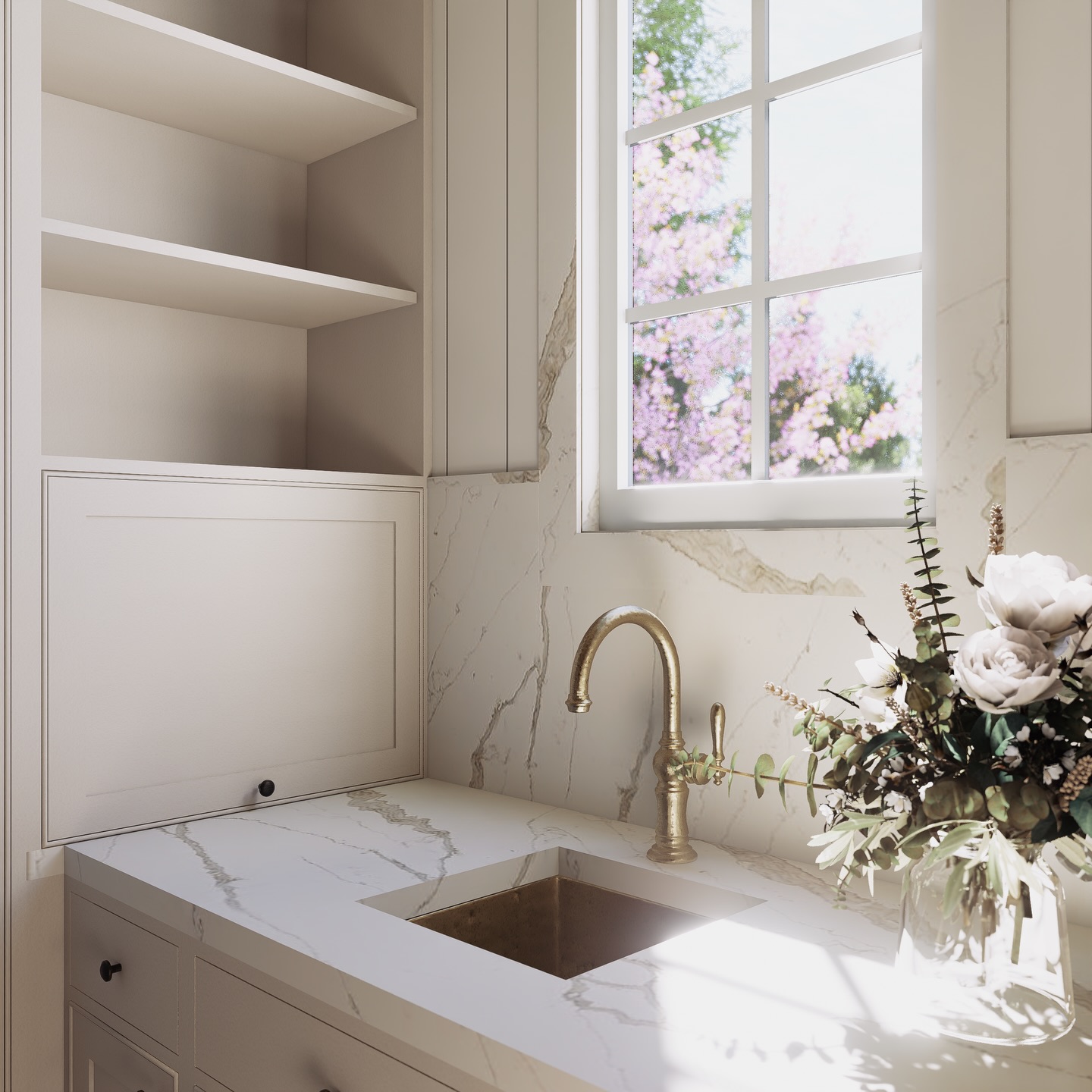 Pantries shouldn’t just be pretty — they should work.
This design was all about:
• Smart storage zones
• Clear counter space for prep
• Open shelving for everyday access
• Closed cabinetry to keep the space calm & clutter-free
If you’re building or renovating and feel stuck on pantry or kitchen layout decisions, this is exactly what I help with.
DM “PANTRY” to learn more 🤍