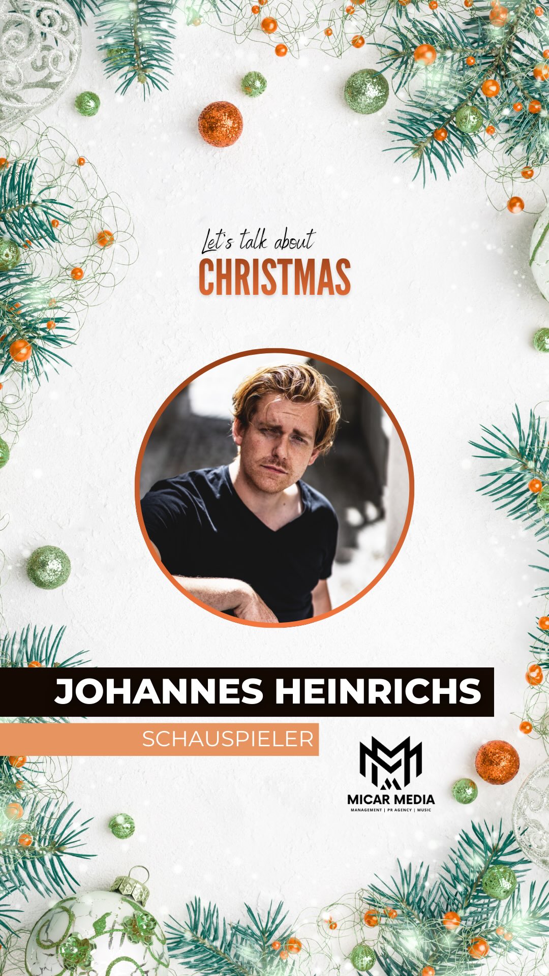 🎄 Xmas-Mini-Interview | Let’s talk about Christmas – heute mit Schauspieler @johannes_heinrichs
Wir sprechen über Weihnachtsmomente, die hängen bleiben, über einen neuen Schlitten für den Weihnachtsmann, skurrile Geschenke,
kleine Rituale und große Gefühle –
und darüber, was an den Feiertagen wirklich zählt.
Ein ehrliches Gespräch mit ordentlich viel Humor. Genau richtig für diese Zeit.
👉 Swipe mal rein … 🎥🎄
#micarmedia #letstalkaboutchristmas #johannesheinrichs #video #recap