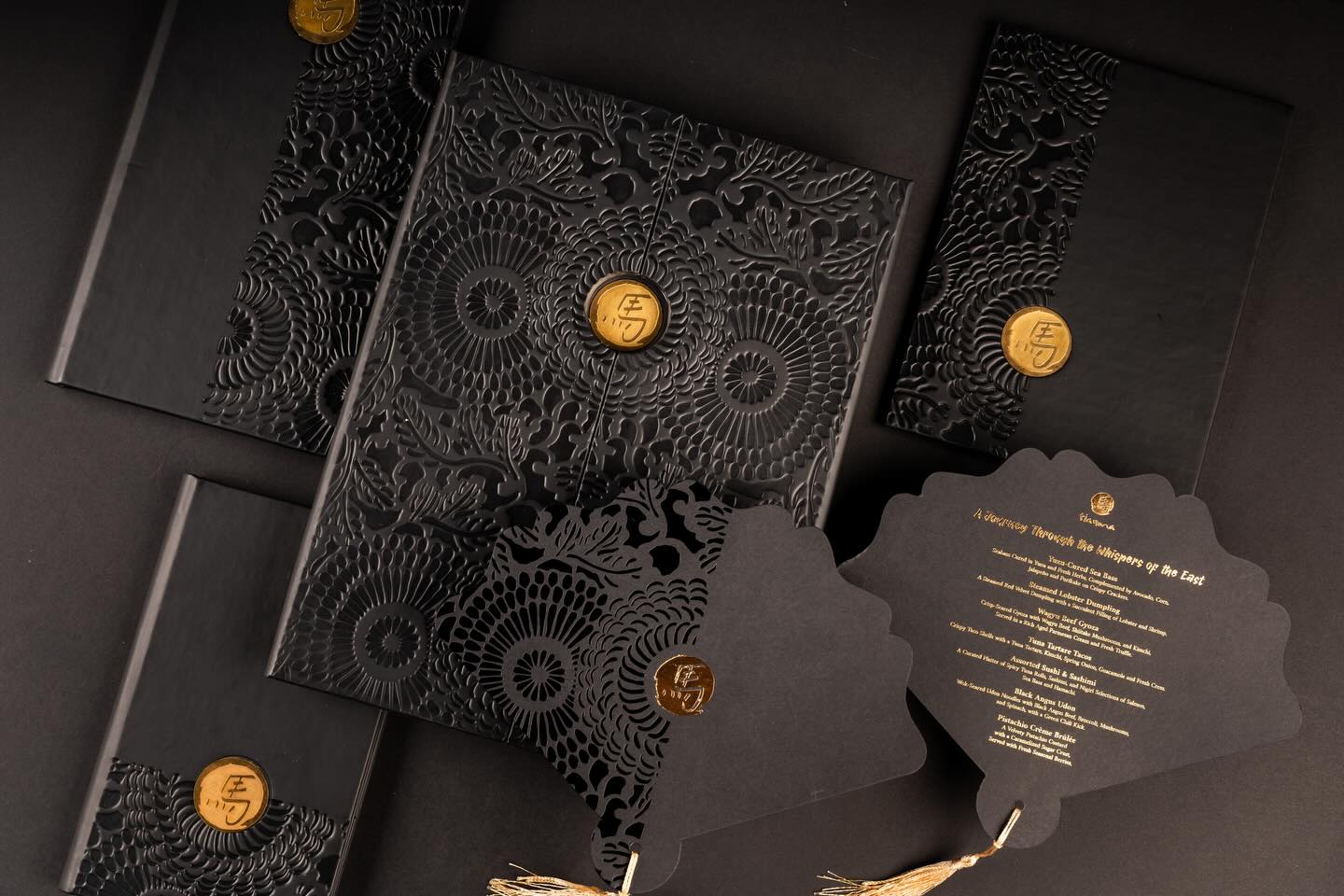Crafted to be felt before it’s seen.
High-quality black leather menus for Tianma – @stregiscairo , finished with intricate embossing and a signature brass coin — where material, detail, and craftsmanship meet.
.
Photography by: @minaashraf_photography