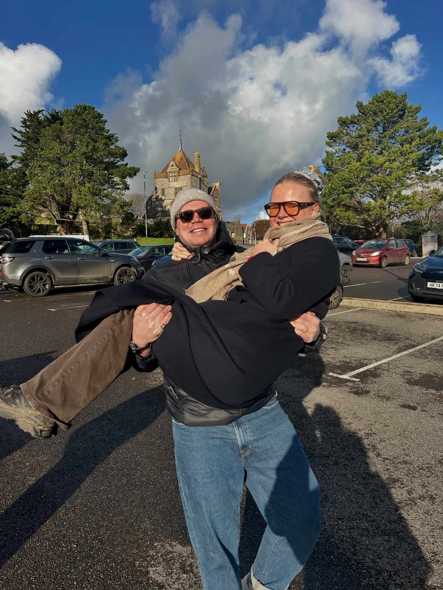 Surprise! He’s actually carrying two of us 💕