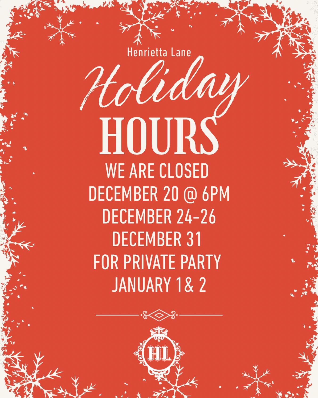 Otherwise we are open till 2am! Hope you’ll swing by for a cocktail this holiday season! Cheers!