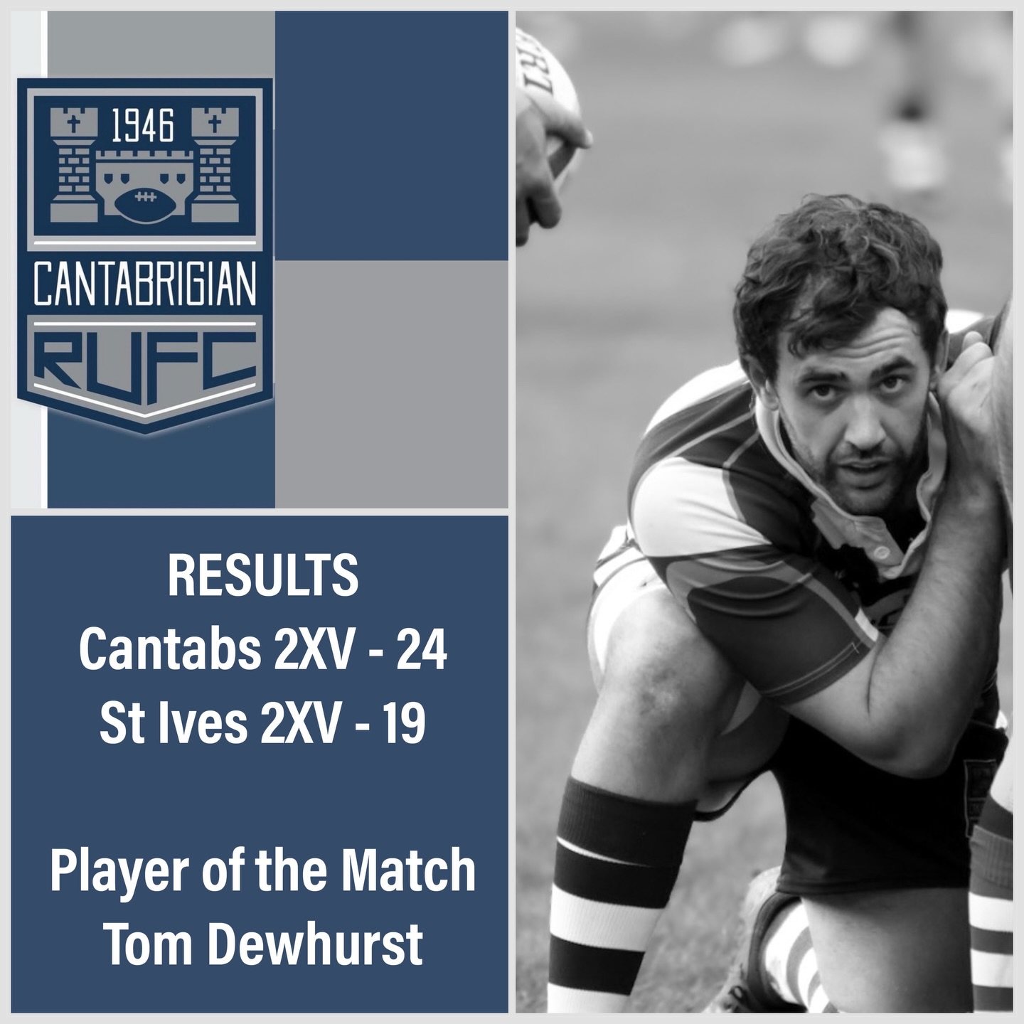💥RESULTS💥
A really great afternoon of rugby for the 2XV, thank you to @st.ivesrufc 2XV who were great hosts and truly played in the spirit of the game.
Congratulations to our Player of the Match - Tom Dewhurst @tomdewy
📸 @bwsportsphotography
#rugby #rugbyunion #rugbyteam #team #cantabs #cantabsrugby #socialrugbyincambridge #cambridge