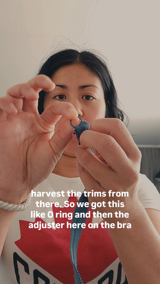 Have you heard of HARVESTING in sewing? or Did I just make that up? hah Anyways I love to upcycle trims from garments destined for the landfill for my nwxt project or repair!