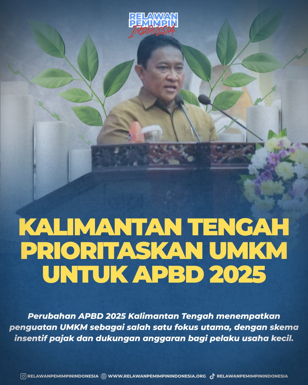 Perubahan APBD 2025 Kalimantan Tengah menjadikan UMKM dan koperasi sebagai fokus, dengan insentif pajak dan dukungan anggaran untuk pelaku usaha kecil. Langkah ini diharapkan menguatkan daya saing produk lokal dan membuka lebih banyak lapangan kerja di daerah.
Bagaimana menurutmu? Apakah kebijakan insentif pajak dan dukungan anggaran sudah cukup membantu pelaku UMKM naik kelas? Tulis di kolom komentar!
Follow @relawanpemimpinindonesia untuk konten inspiratif lainnya.
#APBD #Kalimantantengah #UMKM #Relawapemimpinindonesia