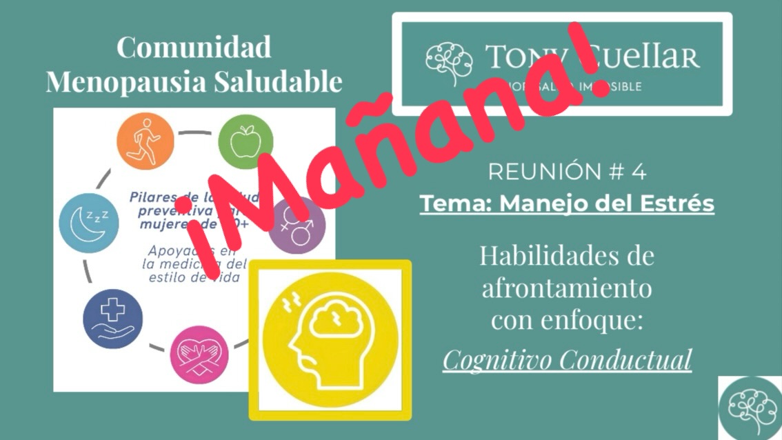 Dejar atrás los pensamientos limitantes para poder gestionar mejor el #estrés con el enfoque #cognitivoconductual para una #menopausiasaludable y una @mejor_salud_imposible_
