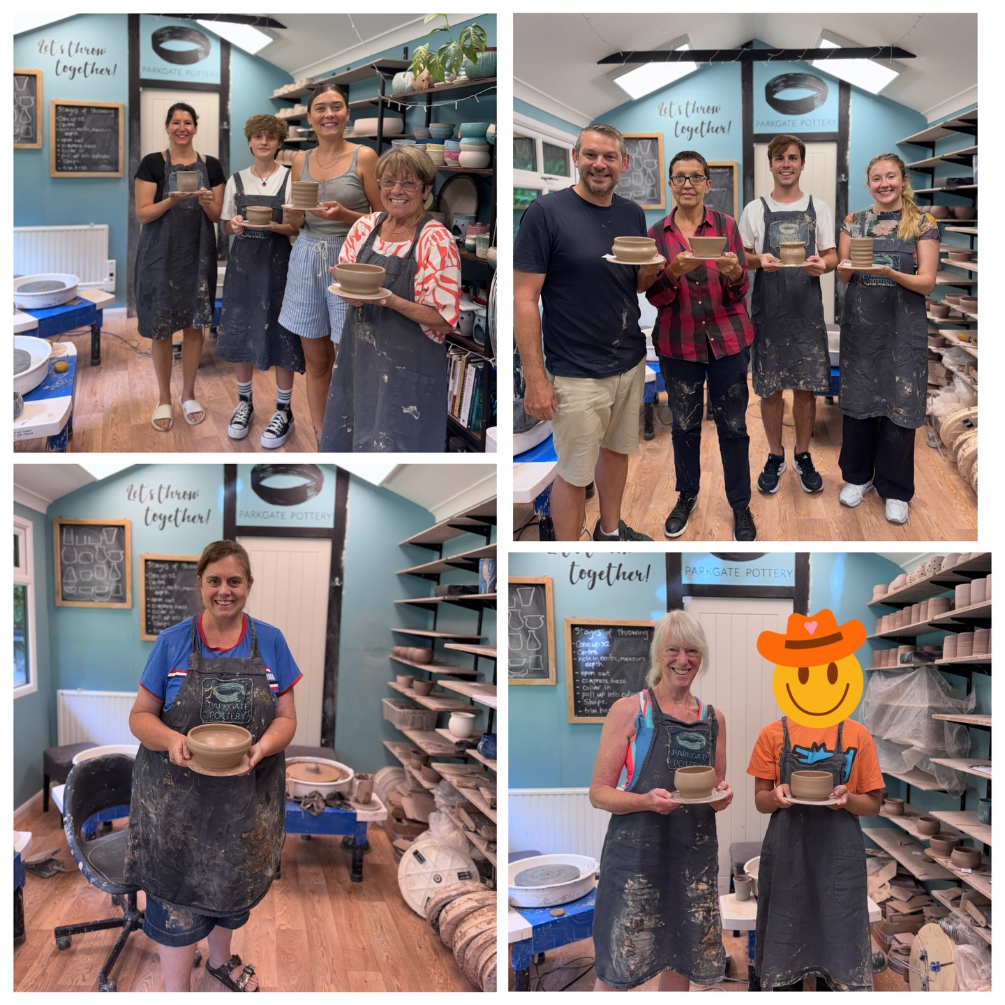 And a few more happy students! Pottery is the best fun. Everyone loves getting messy and creating and the satisfaction of using your pots everyday. I have the best job in the world😍 #potteryclassessurrey #wheelthrowingclasses #thingstodoinsurrey #dorkingbusiness