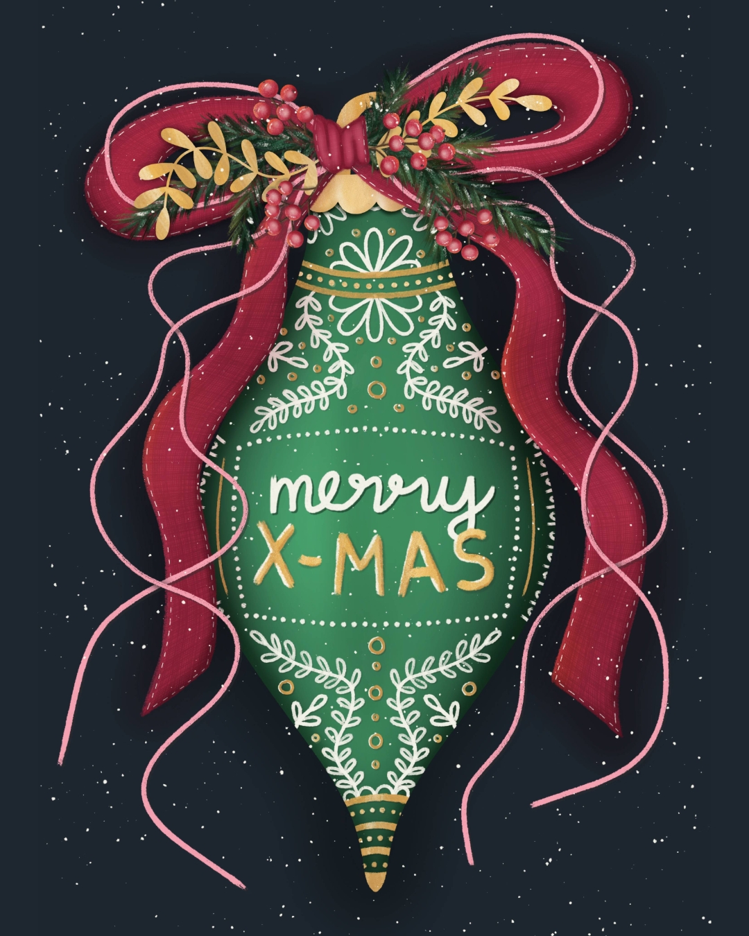 I loved playing with deep green and navy blue for this luxury bauble design.
For surface pattern design collaborations, please contact me directly at design@franzispeer.com or through my agency @advocateart01
#christmas #merryx-mas #holidays #seasonalart #licensing #artlicensing #freelanceillustrator #artistsofinstagram #greetingcarddesigns #illustrationartists #trendingart #illustrators #artists #surfacedesigners