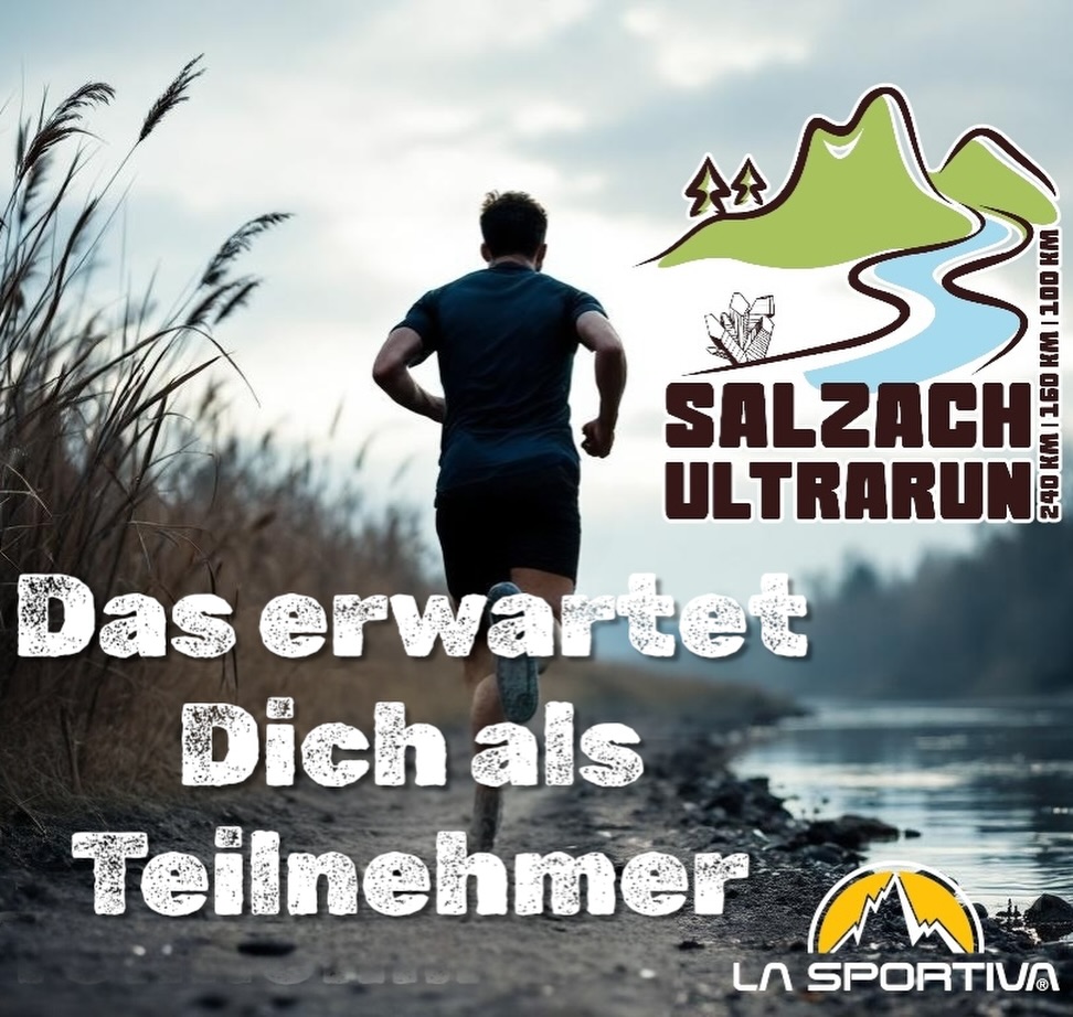 🏃♂️ Salzach Ultra Run – Was bekommst du als Teilnehmer? 🏃♀️
🔥 Rundum versorgt von Start bis Finish:
📍 GPS-Tracker mit Live-Tracking für dich & deine Support-Crew
🗺️ GPS-Route + Parkplatz-Karte für Betreuer
🥗 Bis zu 9 Verpflegungsstationen – inkl. veganem Essen
🚿 Duschmöglichkeiten entlang der Strecke
👕 Finisher- & Teilnehmer-Extras:
• Teilnehmershirt von La Sportiva
• Finisher-Jacke (240km)/ Hoody (160km) / Shirt (100km&Staffel)
• Finisher-Medaille
• 🏆 Gürtelschnalle für 100 Meilen & 240 km
• Trophäen für die Top 3 (♀ & ♂) je Distanz
📸 Und obendrauf:
✔️ Kostenlose Fotos
✔️ Urkunde zum Ausdrucken
Bist du bereit für dein Ultra-Abenteuer an der Salzach? 💥
#salzachultrarun #ultrarunning #lasportiva #ultrarun #run