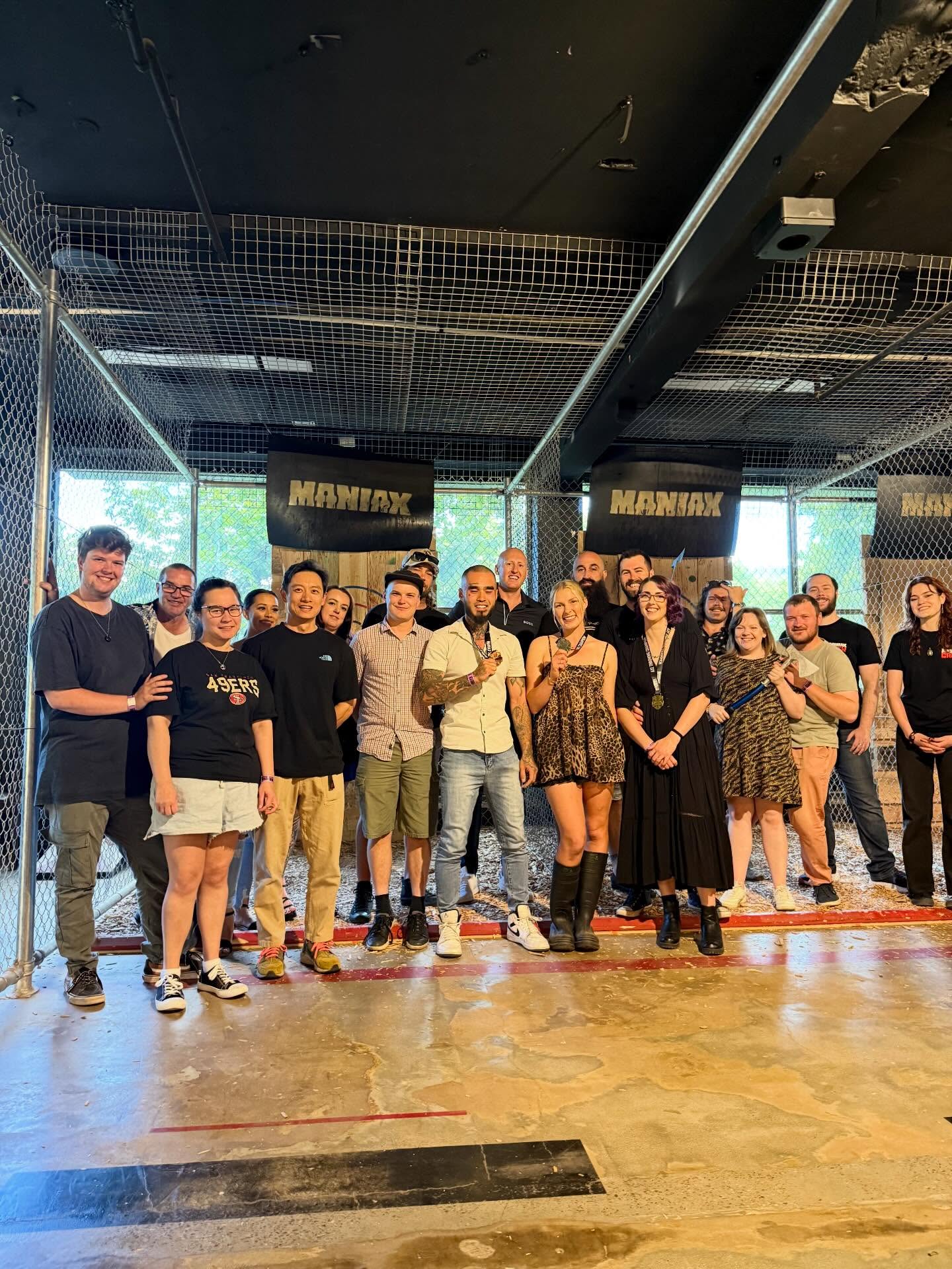 And that’s a wrap for 2025! Was great to finish of the year with a fun session of Axe Throwing at @maniax.au Axe Throwing. Well done to all, but big congratulations to @codie_kennedy, @gonerogue__ for taking 2nd and 3rd place and to @kiirrawr for taking home gold medal!