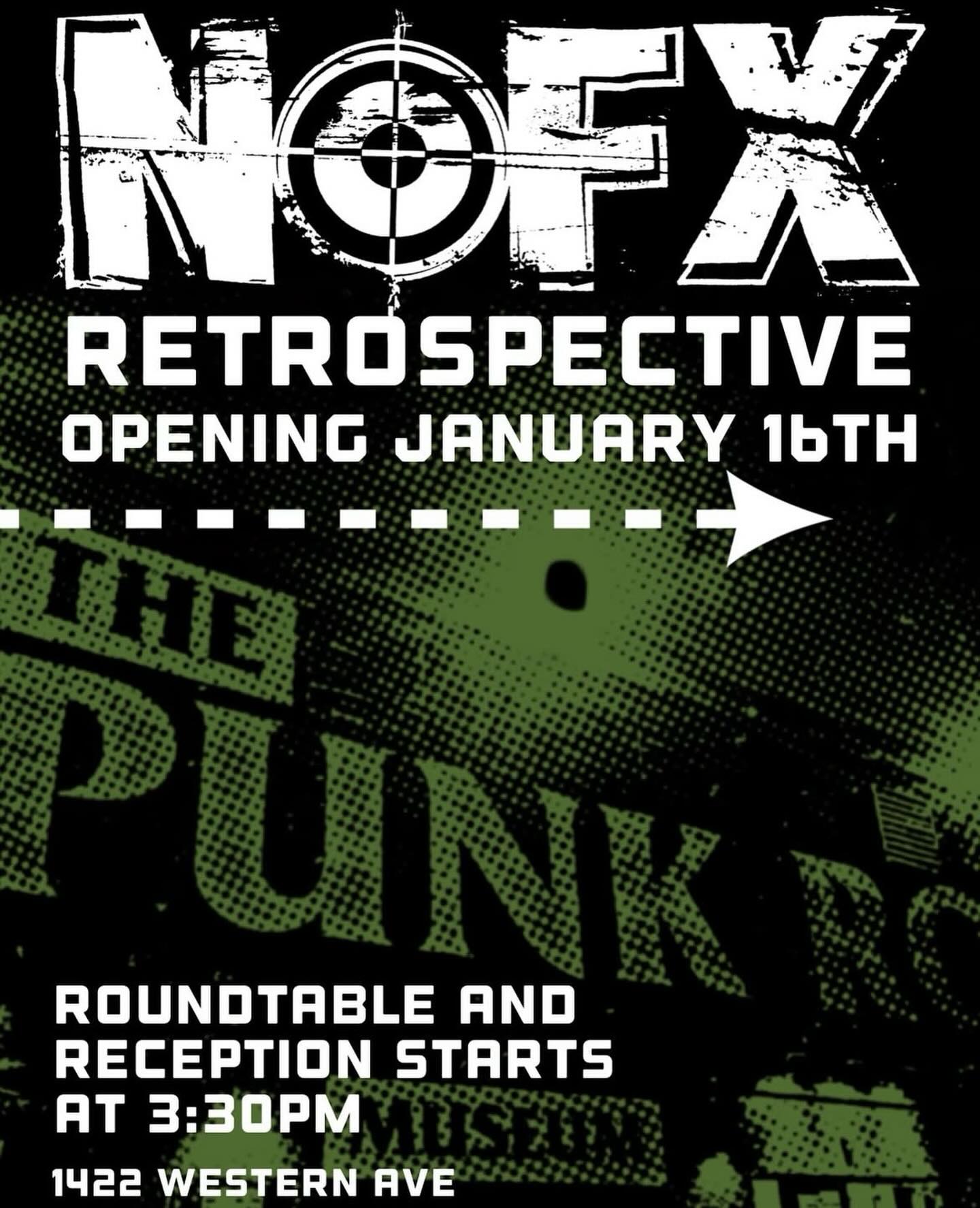 The Punk Rock Museum is kicking off the new year with the first comprehensive NOFX exhibit ever, opening on January 16th (Fat Mike’s birthday), 2026!
This celebration of the band’s 40-year legacy will feature:
• Never before seen photos.
• Never before seen flyer’s from Fatty’s personal collection.
• Rare artifacts spanning four decades of NOFX history.
• Guided tours led by Smelly throughout the weekend, including one tour with Fat Mike and El Hefe, and one tour with the legendary NOFX crew (Kent “Man-A-Ger”, Rugly, Jay Walker), plus more special guests to be announced soon!
A roundtable discussion with band members and crew will be taking place, sure to be filled with lively recollections that will be a memorable experience for all.
Super rad exclusive merchandise will be available, like limited edition t-shirts and sticker packs, along with a special TPRM ODs release (Quarter Album) of never heard before NOFX demos. And...more stuff!
There will also be a special... performance! But it most certainly won’t be with all four members playing NOFX songs. Fuck no!
Stay tuned for more details, you won’t want to miss this!