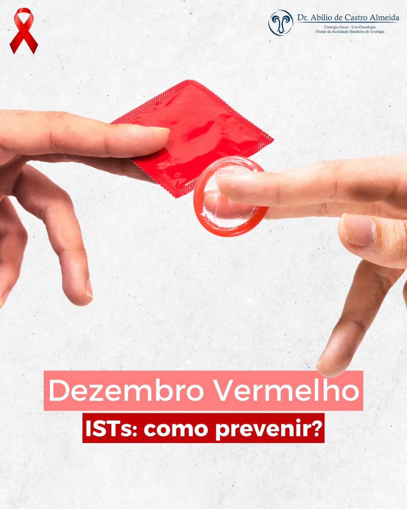 🔴 Dezembro Vermelho: Prevenção também é cuidado com a sua saúde urológica
As Infecções Sexualmente Transmissíveis (ISTs) continuam sendo um importante problema de saúde pública, mas muitas delas podem ser prevenidas com informação e atitudes simples.
👉 Como se prevenir das ISTs?
✔️ Use preservativo em todas as relações sexuais
✔️ Realize exames periódicos, mesmo sem sintomas
✔️ Evite múltiplos parceiros sem proteção
✔️ Converse abertamente com seu parceiro(a) sobre saúde sexual
✔️ Procure atendimento médico ao perceber qualquer sinal diferente
⚠️ Muitas ISTs podem ser silenciosas e, quando não tratadas, podem causar complicações urológicas importantes, como infertilidade e inflamações crônicas.
✅ Cuidar da sua saúde íntima também é um ato de responsabilidade e prevenção.
📅 Dezembro Vermelho é o mês da conscientização. Previna-se. Informe-se. Cuide-se.
#DezembroVermelho #SaúdeDoHomem #IST #Prevenção #Urologia