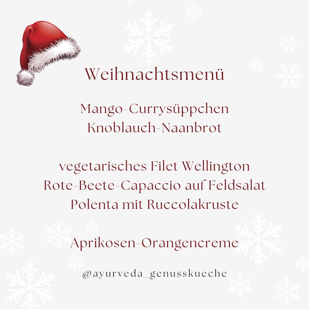 The Winner is🥳🥳🥳🥳
Hier kommt euer gewünschters Menü, 🥳. Alle Rezepte findet ihr in der Story und später in den Rezepten ❤️🥳🎄.
#weihnachten #weihnachtsmenü #ayurveda #ayurvedafood #gesundernähren