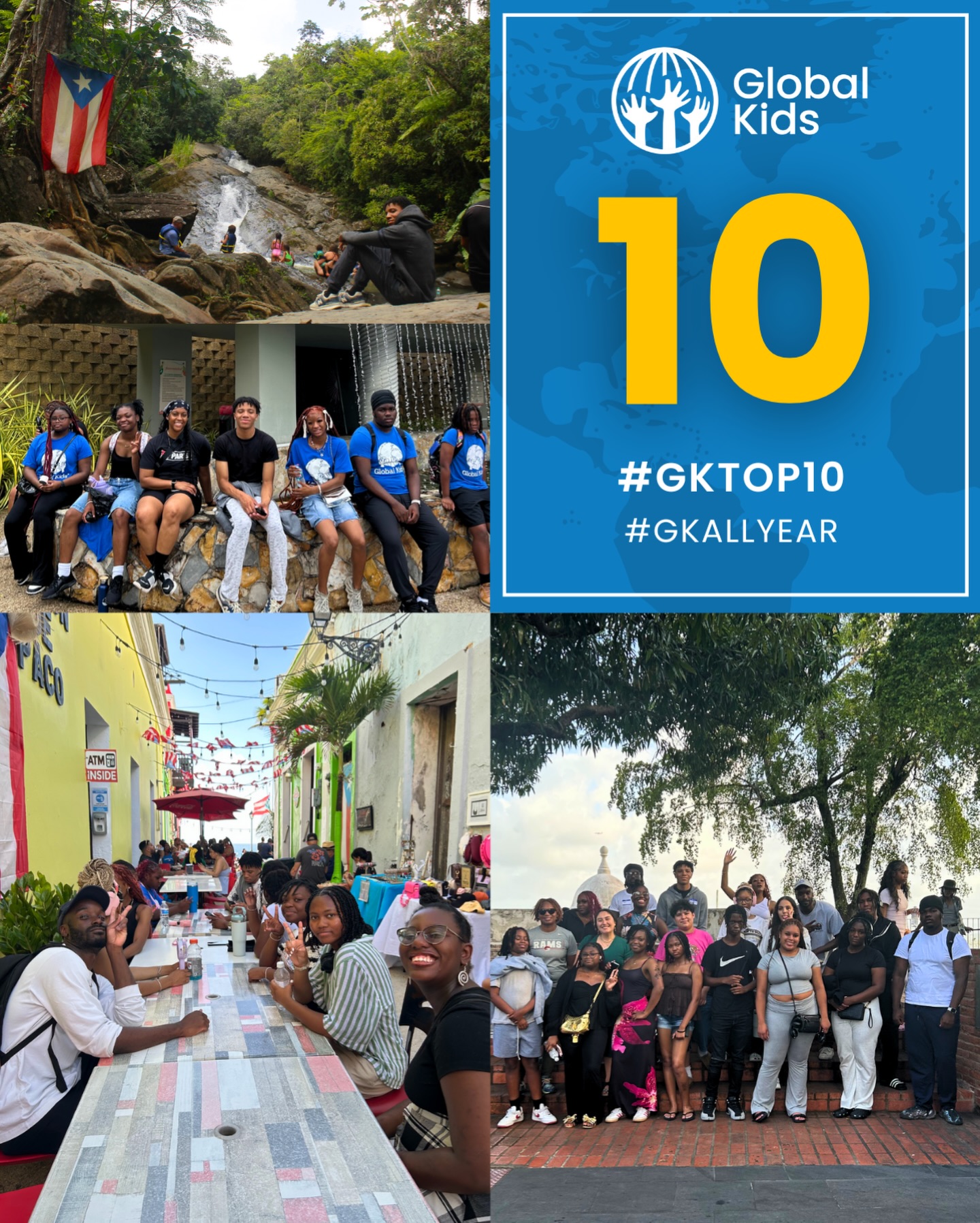 We’re kicking off our annual Top 10 of 2025 calendar year recap with some incredible memories from GK-DC students’ trip to Puerto Rico back in July. From exploring Afro-Puerto Rican heritage in Loíza to kayaking through glowing bioluminescent bays, hiking El Yunque’s rainforest waterfalls, and connecting with local youth, our GK leaders experienced culture, adventure, and community in a multitude of ways that will positively impact their leadership abilities and the way they look at the world for years to come.
These intrepid adventurers also toured historic San Juan, tasted authentic mofongo, learned about Taíno traditions, played soccer with new friends, and visited Nuestra Escuela, a school that, like Global Kids, is built on the foundational belief that every student’s voice matters.
#youth #celebrate #GKAllDay #empowerment #future #leaders #youthvoices