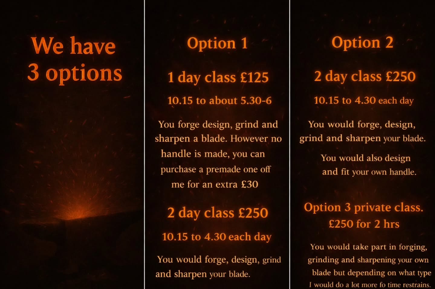 Fyi
book your place @ www.hotmilkforge.com
#learntoblacksmith #blacksmithingclasses #mindfullness #forgedinfire #damascus patternwelding blacksmith ironwork sanmai hotmilkforge irishblacksmith eveningclasses bladesmithing