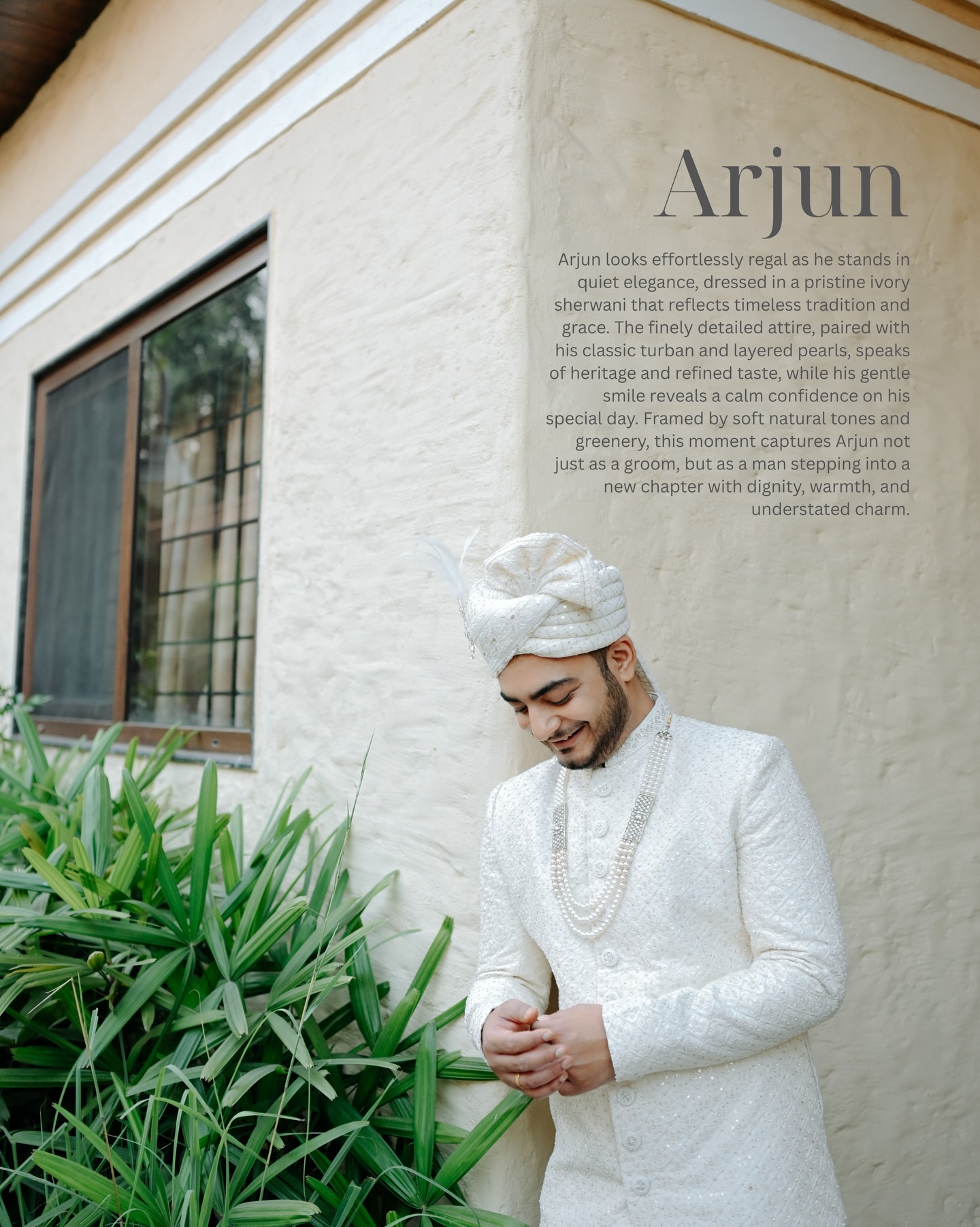 Arjun looks effortlessly regal as he stands in quiet elegance, dressed in a pristine ivory sherwani that reflects timeless tradition and grace.
#groom #weddingphotography #ajitguptaphotography #bestphotographer #raipur