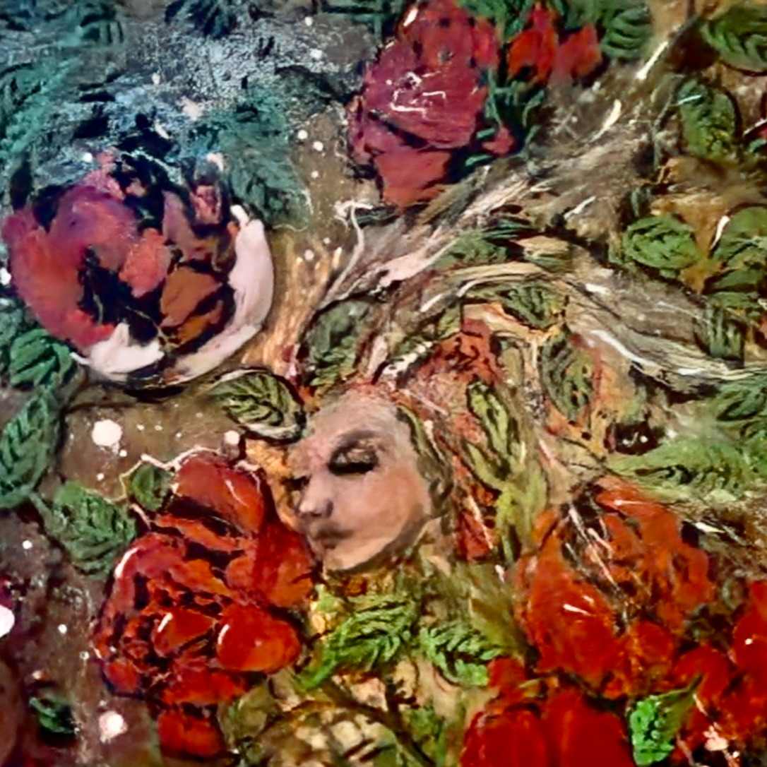 "The Longest Night". Solstice painting I haven't gotten around to gold-leafing yet, but am posting before it gets swallowed by my art room and winter is over and it no longer makes any sense. Also, I'm postponing wrapping presents which is the dark side of gift giving, you know it and I know it. So muched mixed media on 12x12 canvas. $75 plus shipping (I don't expect it'll make it to wherever it's going before the 12 days of Xmas are over) OR let's meet up if original art makes for a perfect last second present and you're within half an hour of Augusta with 4-wheel drive!
#solstice #originalart #rosesinwinter #gardenfairy #waxingmoon #hiddendragon #blooms #snow #longestnight #renewal #dream #fantasyart