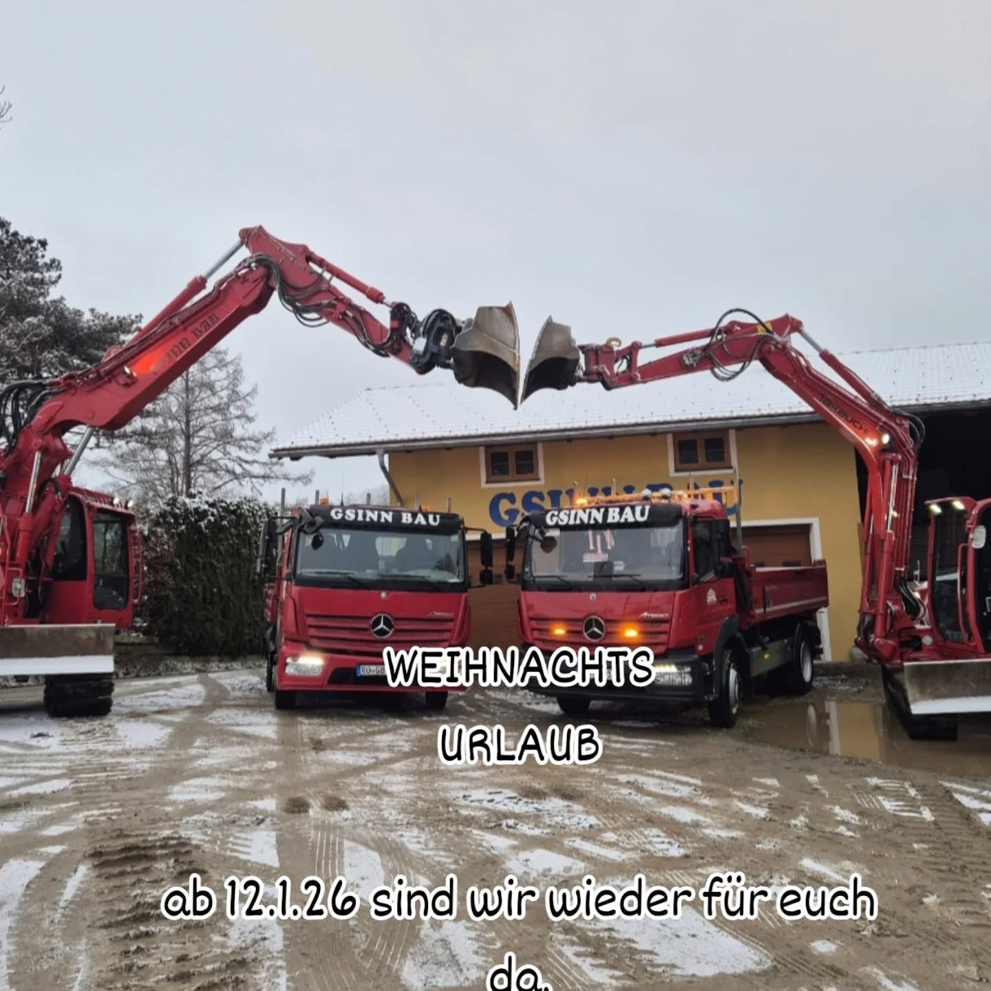 Am Ende des Jahres sagen wir DANKE !!
an unser grandioses Team, 🤠👷🤠👷
an alle denen wir im Jahr 2025 begegnet sind,
an alle Kunden und Geschäftspartner.😊
Nur mit diesem Rückhalt und der wunderbaren Zusammenarbeit, haben wir wieder viel Leisten und umsetzen können!!🏠🏗️🏠🛻🏠🏠🏗️🛻
Wir wünschen schöne Weihnachten und einen gesunden und erfolgreichen Start ins Jahr 2026.