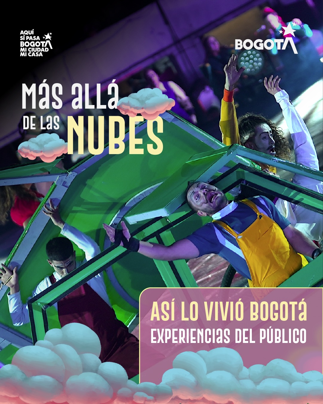 Nos emociona profundamente saber que el mensaje llegó a casa. ☁️
Más allá de las nubes ha bajado el telón, pero la tolerancia, el respeto y el amor siguen vivos en cada uno de los bogotanos que nos acompañaron.
Gracias por soñar con nosotros.
#NavidadEsCultura2025 #BogotaSoñada #MasAllaDeLasNubes
@CulturaenBta @alcaldialocalsantafe @alcaldiadelacandelaria @idrdbogota @alcaldiabogota
Una producción de Al Alba Producciones en alianza con La Gata Cirko. @alalbaproducciones @lagatacirko
Producción general: Al Alba producciones @alalbaproducciones
Director artistico: Felipe Ortiz @felipe.moves
Realización de video: @colibri.film
Marketing digital: Bibiana Castillo @soybibicastillor