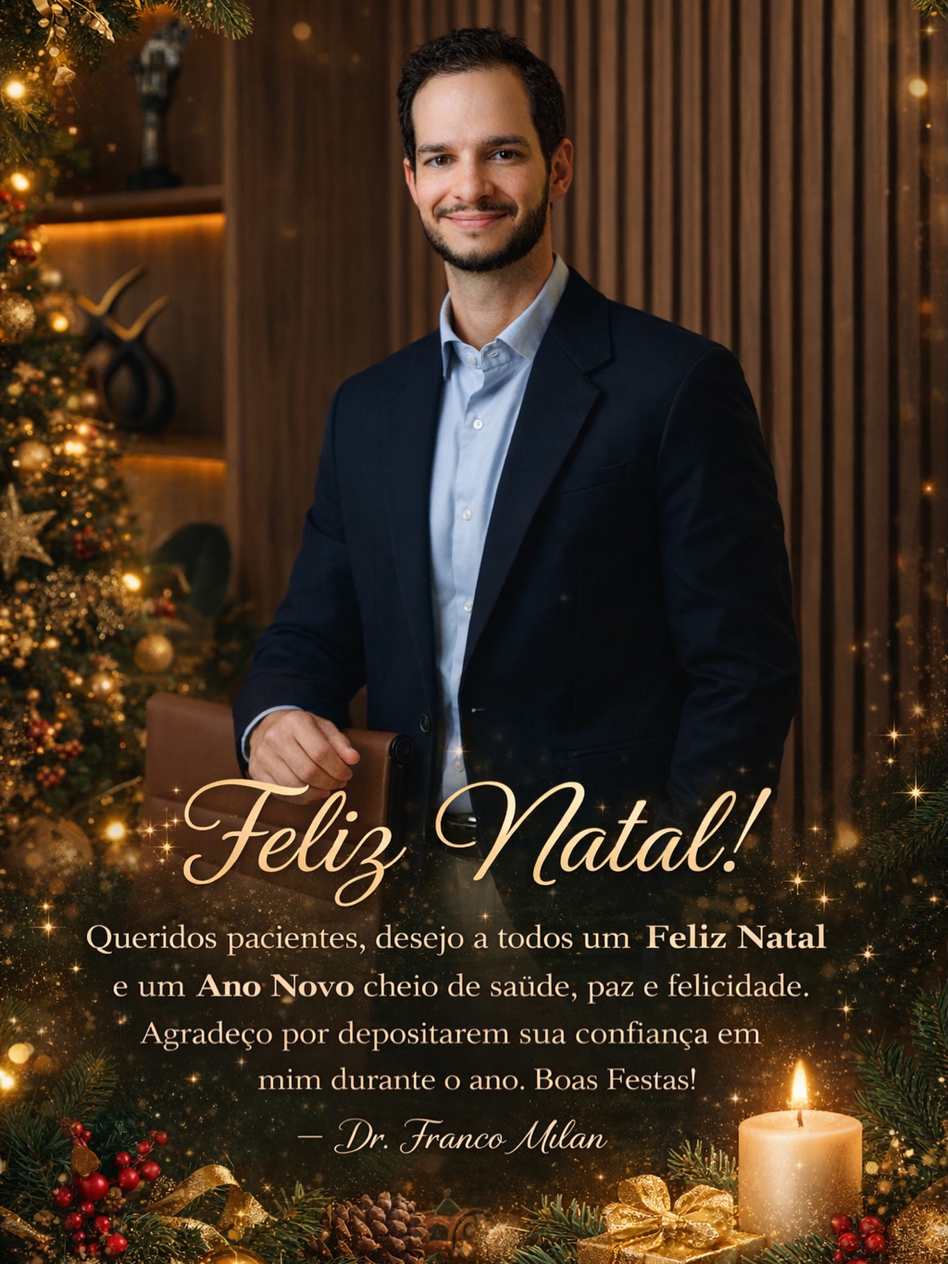 🎄 Natal é tempo de cuidar… por dentro e por fora
Que este Natal traga mais saúde, equilíbrio e momentos de paz ao lado de quem você ama.
Seguimos juntos, com ciência, empatia e compromisso, cuidando não só de doenças, mas de pessoas.
Desejo a você e à sua família um Natal de esperança, acolhimento e bem-estar. 🤍
✨ Boas festas!
#Natal #BoasFestas #CuidarDePessoas #MedicinaComEmpatia #Saúde Gratidão VidaComEquilíbrio Gastroenterologia CirurgiaGeral