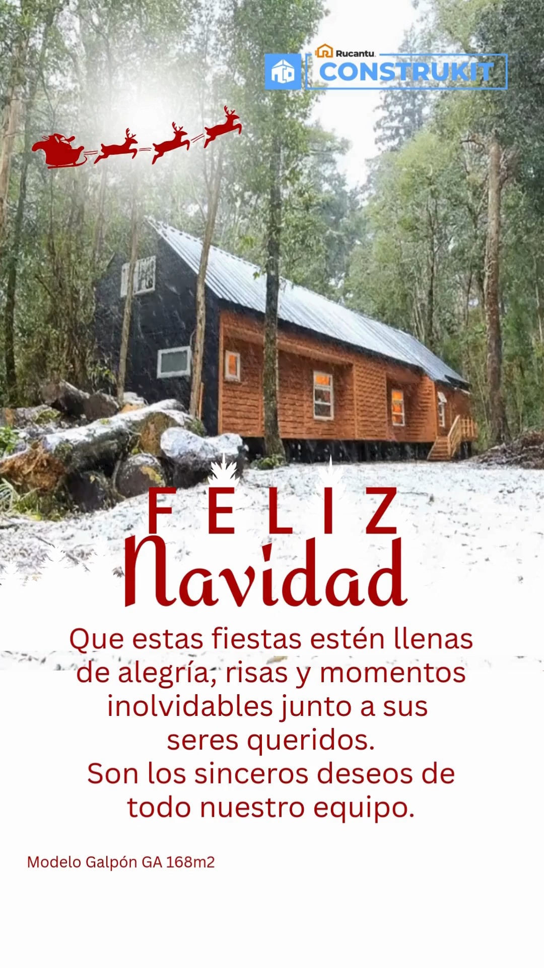 "Lo mejor de la Navidad no son los regalos, sino los momentos que compartimos con quienes más queremos. 🎄✨
Que en esta navidad sus hogares se llenen de risas, paz y mucho amor. ❤️🎁
Son los sinceros deseos de todo nuestro equipo de trabajo.
¡Feliz Navidad a todos! 🎅🌟"