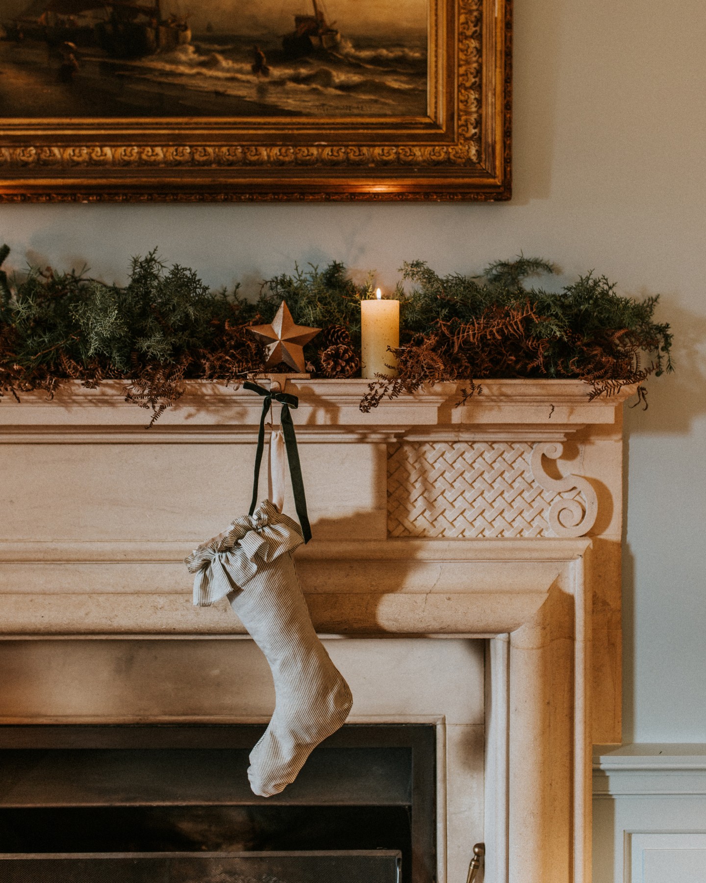 'Twas the night before Christmas, when all through the house
Not a creature was stirring, not even a mouse;
The stockings were hung by the chimney with care,
In hopes that St. Nicholas soon would be there;'