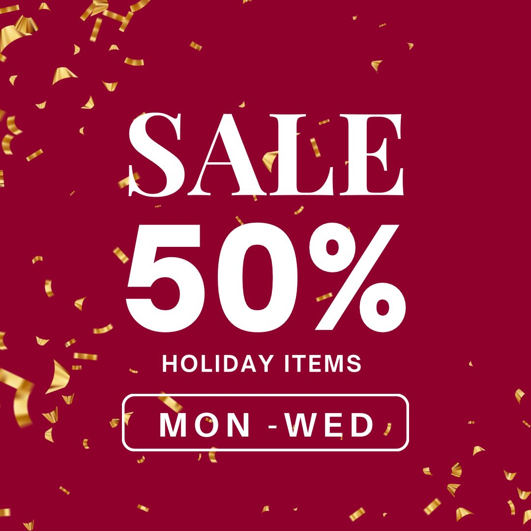 Holiday decor emergency?
Weekenders has got you covered! 50% off all remaining holiday items, including table linens, glassware, and ornaments.
Open Monday 11-4, Tuesday 11-4, Wednesday 11-2.
🔔 Let Weekenders help you to deck the halls!! 🔔