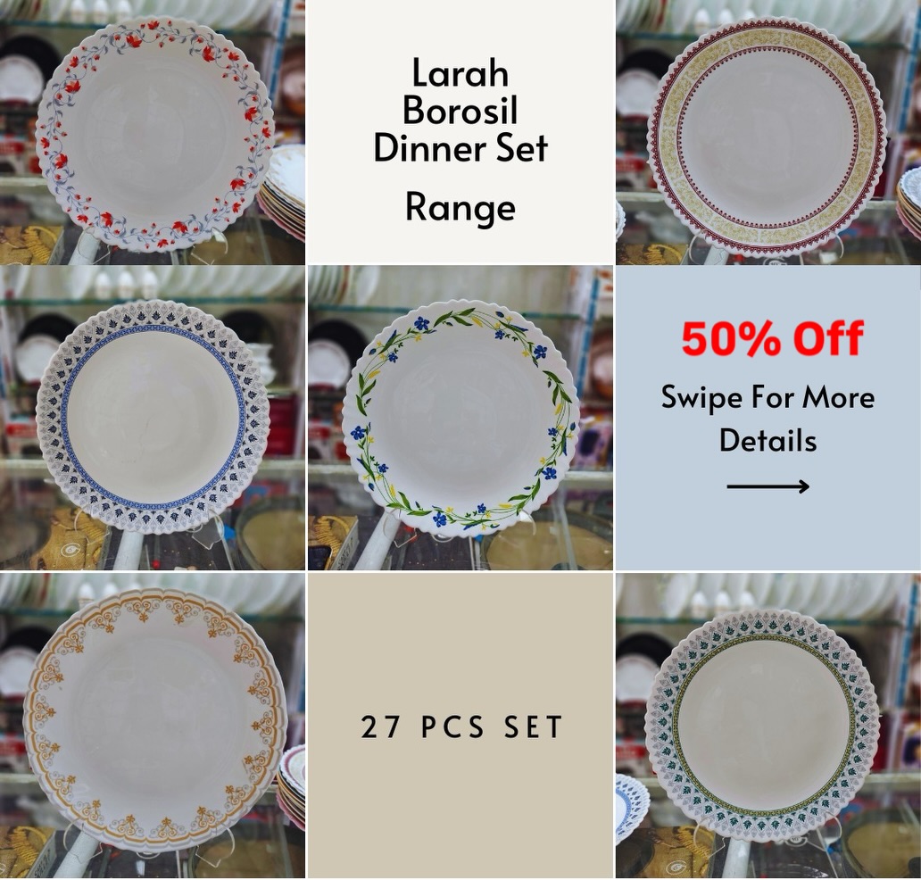 Larah borosil dinner set range ✨
27 pcs premium set for everyday meals & gifting
Clean designs, durable quality, unbeatable price
DM to order or Visit our store near crawford market
Wholesale & Retail available.
#larahborosildinnerset
#borosildinnersetindia
#dinnersetofferindia
#crockeryshopmumbai
#crockerywholesale