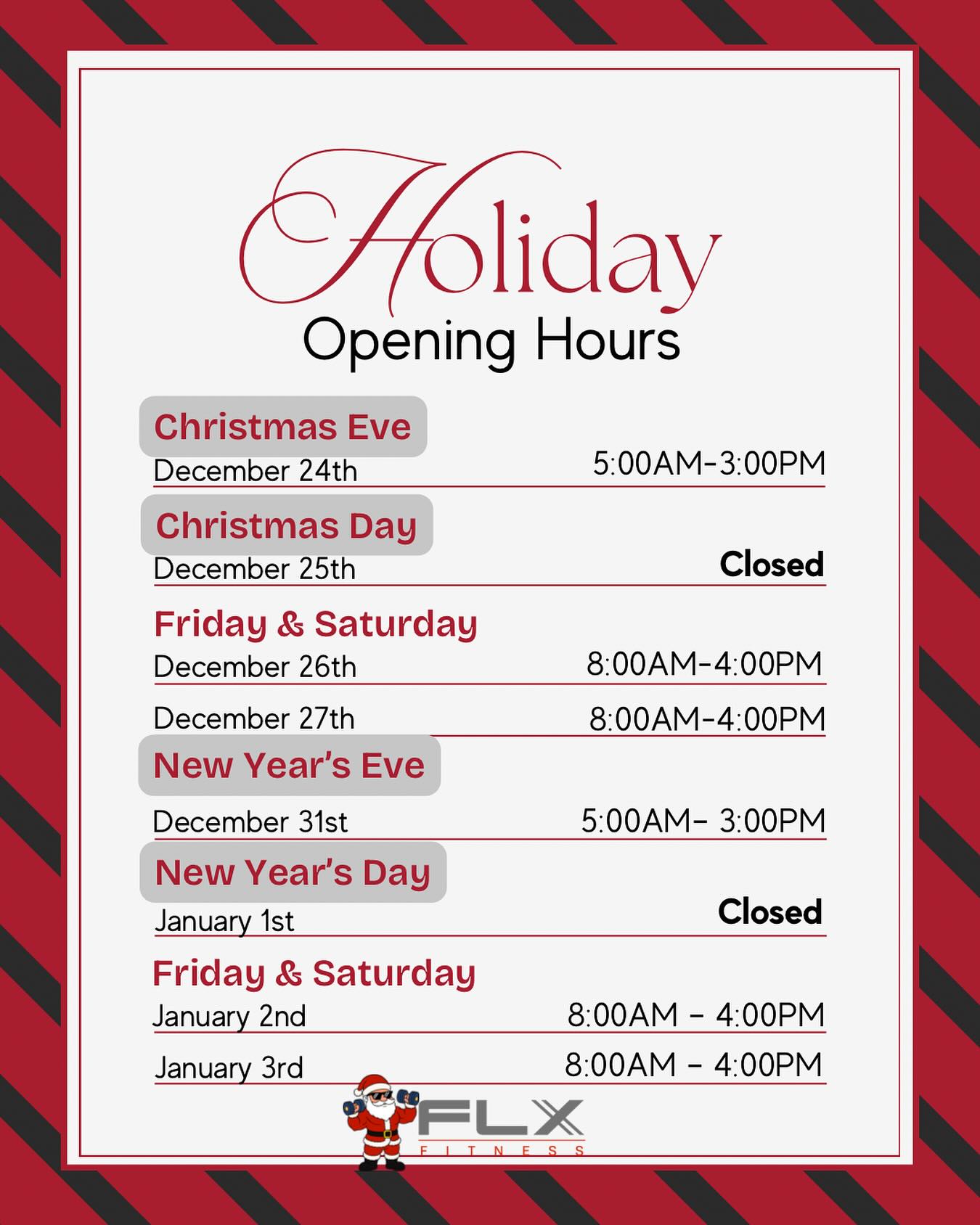Holiday Hours ๐ช๐ผ