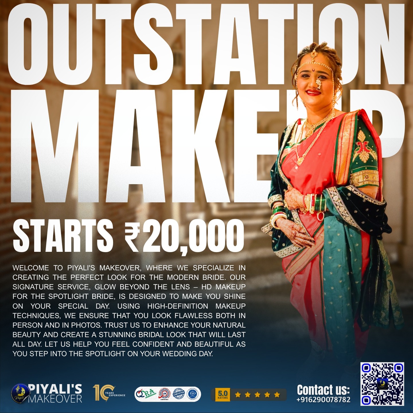 ✨ Outstation Makeup That Travels With Your Beauty ✨
No matter the destination, your beauty deserves to look flawless, elegant & unforgettable ✈️💄
At Piyali’s Makeover, we offer professional outstation makeup services crafted to suit your occasion, location, and style — ensuring a stunning, long-lasting look wherever your celebration takes you 👑✨
💰 Starting at just ₹20,000 only
Luxury makeup, expert care, and picture-perfect results — away from home, yet perfectly you 💖📸
📞 Call / WhatsApp: 080176 88018
🌐 Website: www.piyalismakeover4u.com
💫 Book your outstation makeup today & travel with confidence and glamour 💫
#PiyalisMakeover #OutstationMakeup #DestinationWedding #BridalMakeupArtist #LuxuryMakeup #HDMakeup #MakeupOnTheGo #DestinationBride #FlawlessEverywhere #GlowWithPiyali 💕✨