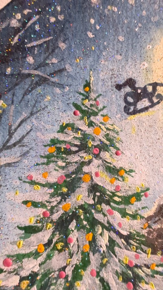 Mystery Box von Miss Kunterbunt 🎄
Mit dabei: die Art-Challenge Kunterbunte Weihnachtskugel.
Ich habe mich für eine Schneekugel
mit geschmücktem Weihnachtsbaum auf einer Lichtung,
Mondschein im Hintergrund
und natürlich dem Schlitten vom Weihnachtsmann entschieden.
Skizze → Ausarbeitung → Glitzer ✨
Ich liebe es, wenn am Ende noch dieses kleine Funkeln dazukommt.
#misskunterbunt
#artchallenge
#weihnachtsillustration
#kunterbunteartchallenge
weihnachtskugel
sketchbookart
mixedmediaart
glitzerliebe
illustrationprozess
artistsoninstagram
#myownartology