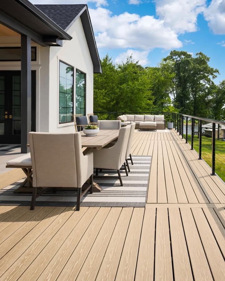 ☀️ Even in the middle of winter, sunny days remind us that warmer weather is just around the corner. MoistureShield's Vision line in Mochaccino is ready for those first warm afternoons and all the outdoor moments ahead. Protected by DiamondDefense™ Coating and solid core engineering, your deck will look this beautiful for decades.
Contact us to explore the Vision collection and start dreaming about spring.
Call us today at 219-945-3031!