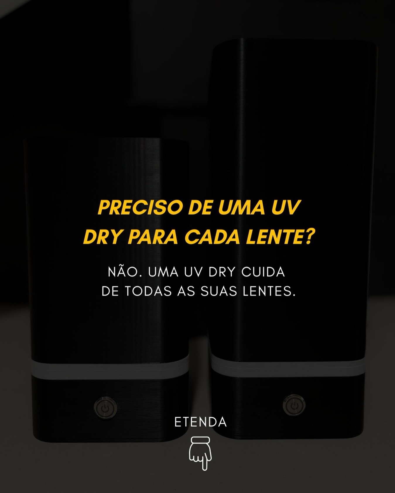 Muita gente acha que precisa de uma UV DRY pra cada lente.
E não precisa.
A UV DRY é uma estação de cuidado, o mesmo equipamento atende todas as lentes da sua coleção, usadas uma de cada vez.
Ela controla a umidade e usa luz UVC pra inativar fungos, mantendo suas lentes protegidas com um ciclo de cuidado a cada 15 dias.
É um cuidado contínuo.
Um único investimento pra proteger todas as suas lentes, das mais simples às mais caras.
📲 Tem alguma dúvida sobre a UV DRY?
Fale conosco no WhatsApp: (47) 99641-3498