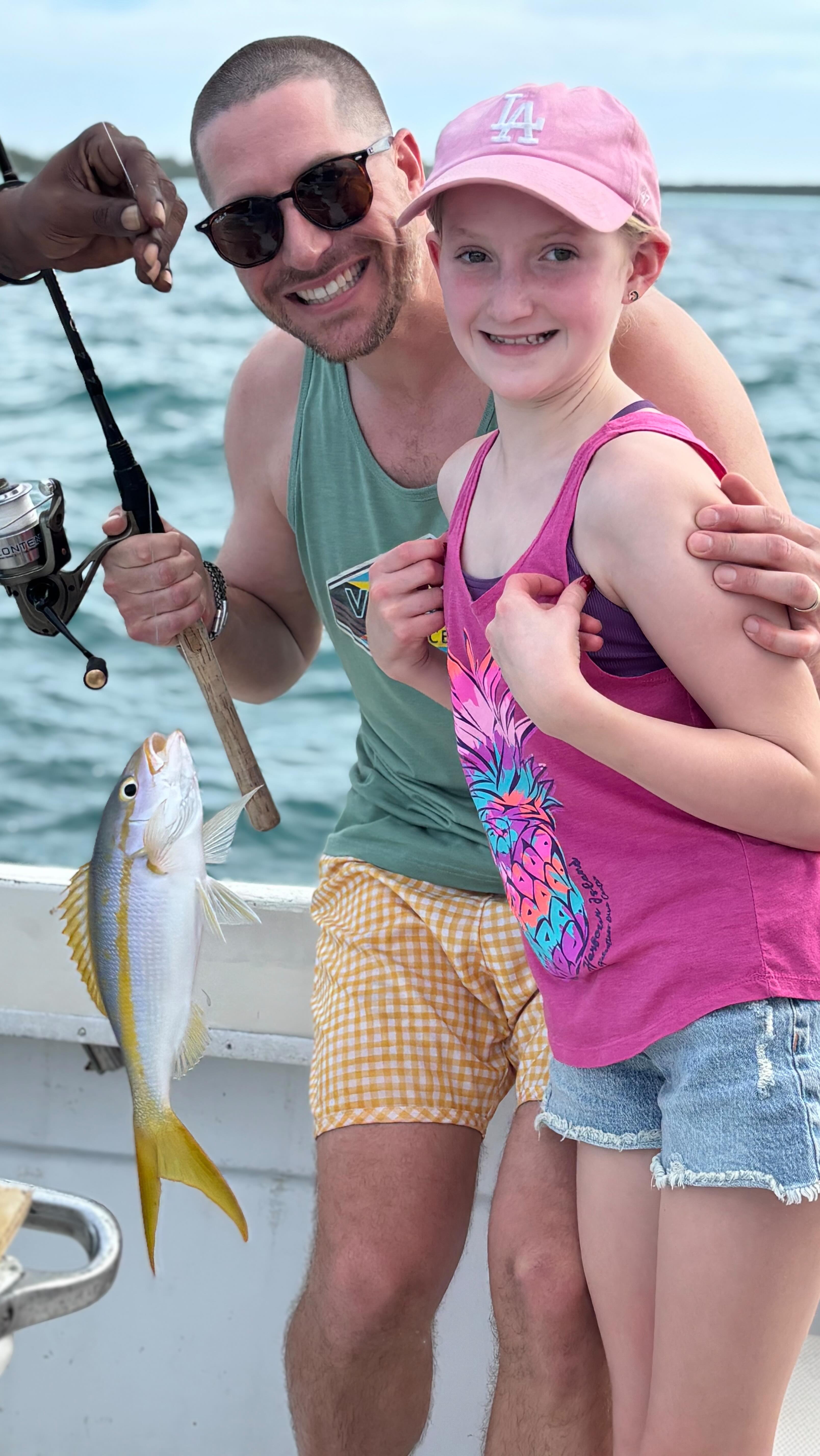 The best day out with the kids fishing with @oceanfoxbahamas
Fun fact: Jef Fox taught the whole fam how to scuba dive right off the stone steps into the harbour in front of Romora Bay 30 years ago!