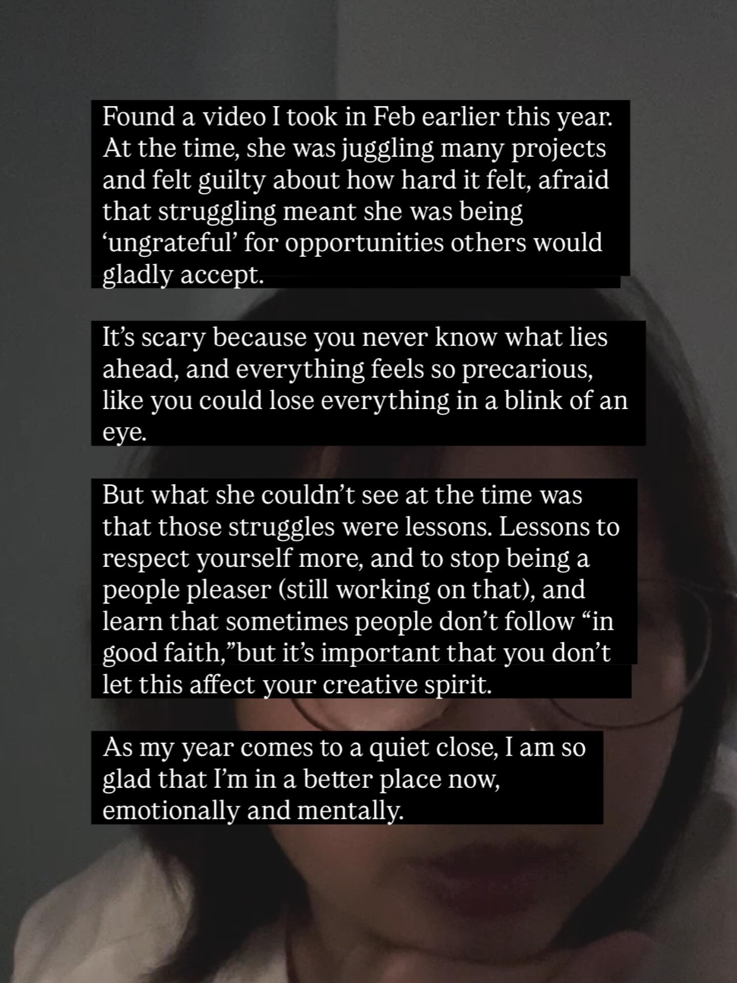 End-of-year Reflections