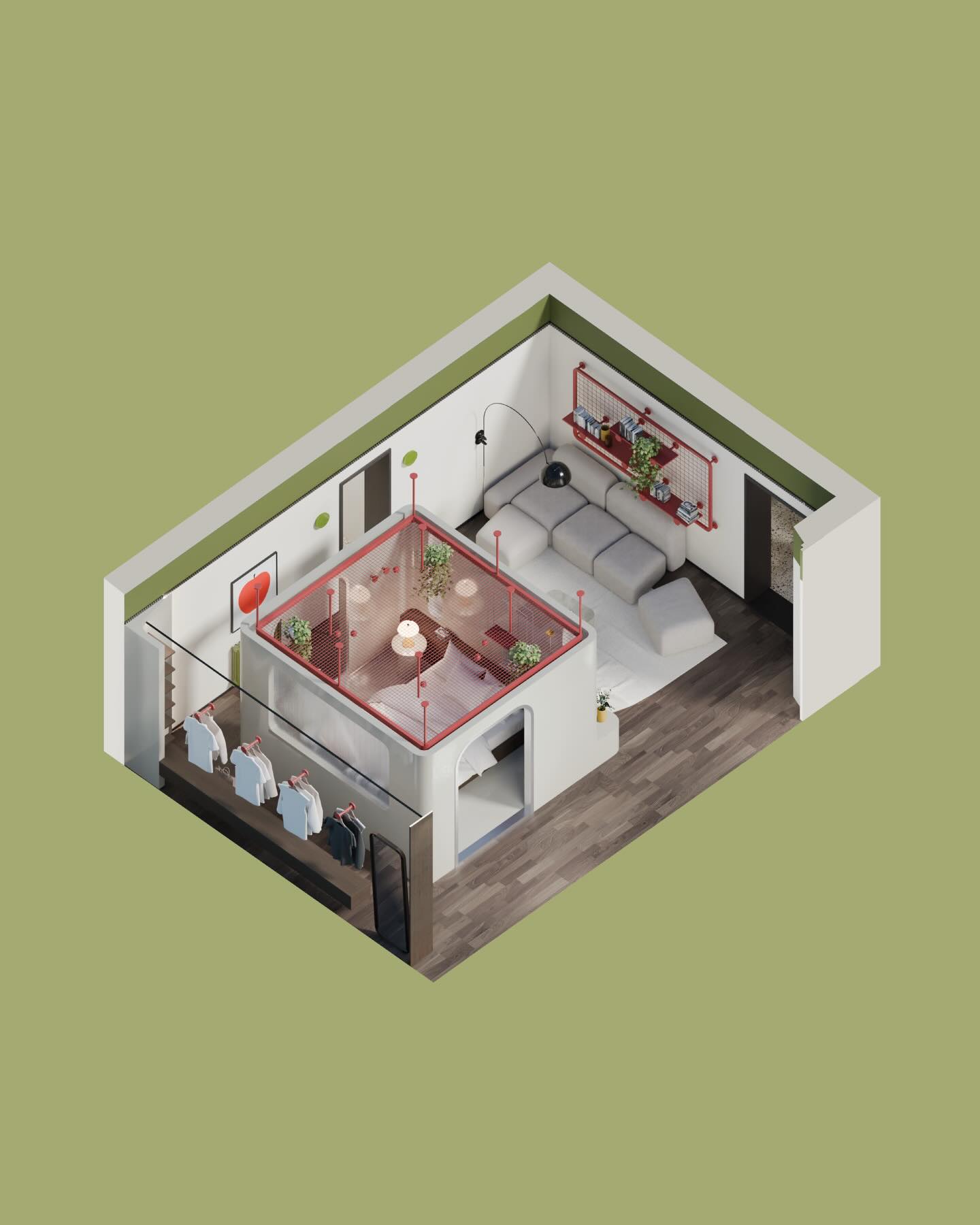 Trambust-Pàs ✨
Progetto finalista per il concorso Milan Design District di @terravivacompetitions
Il progetto diventa una metafora dell’abitare contemporaneo, un equilibrio tra movimento e pausa, tra energia urbana e intimità domestica. TRAMBUST-PÀS non è solo uno spazio, ma un’esperienza che racconta Milano attraverso il dialogo tra elementi cromatici, materici e spaziali, trasformando trambust e pàs in veri strumenti progettuali.
Qui vi mostriamo le assonometrie di progetto.
English:
Trambust-Pàs ✨
Finalist project for the Milan Design District competition by @terravivacompetitions
The project becomes a metaphor for contemporary living, an equilibrium between movement and pause, between urban energy and domestic intimacy. TRAMBUST-PÀS is not just a space, but an experience that tells the story of Milan through the dialogue between chromatic, material, and spatial elements, turning trambust and pàs into true design tools.
Here we show you the project axonometries.
•
•
•
#architecture #interiordesign #render