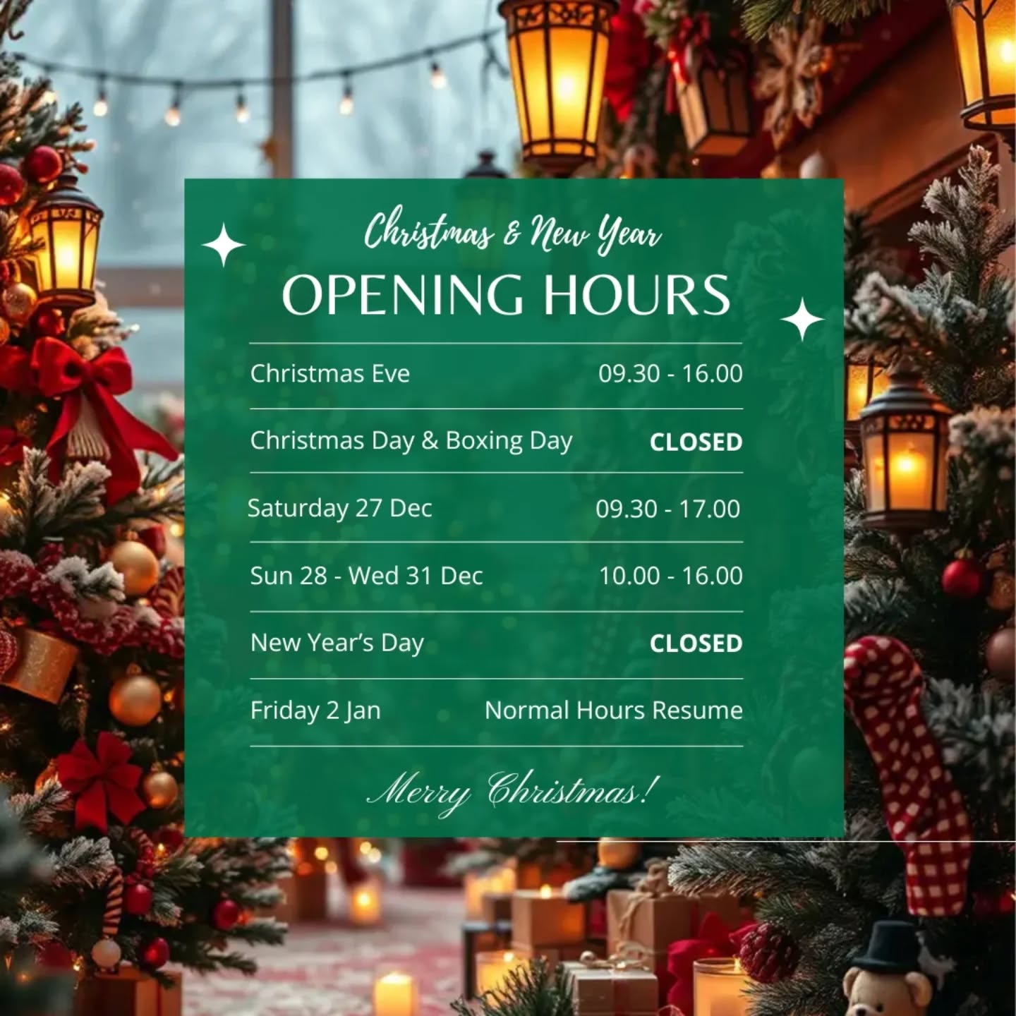 Merry Christmas to all our lovely customers!
#christmastime #openingtimes #shoplocal #festiveshopping