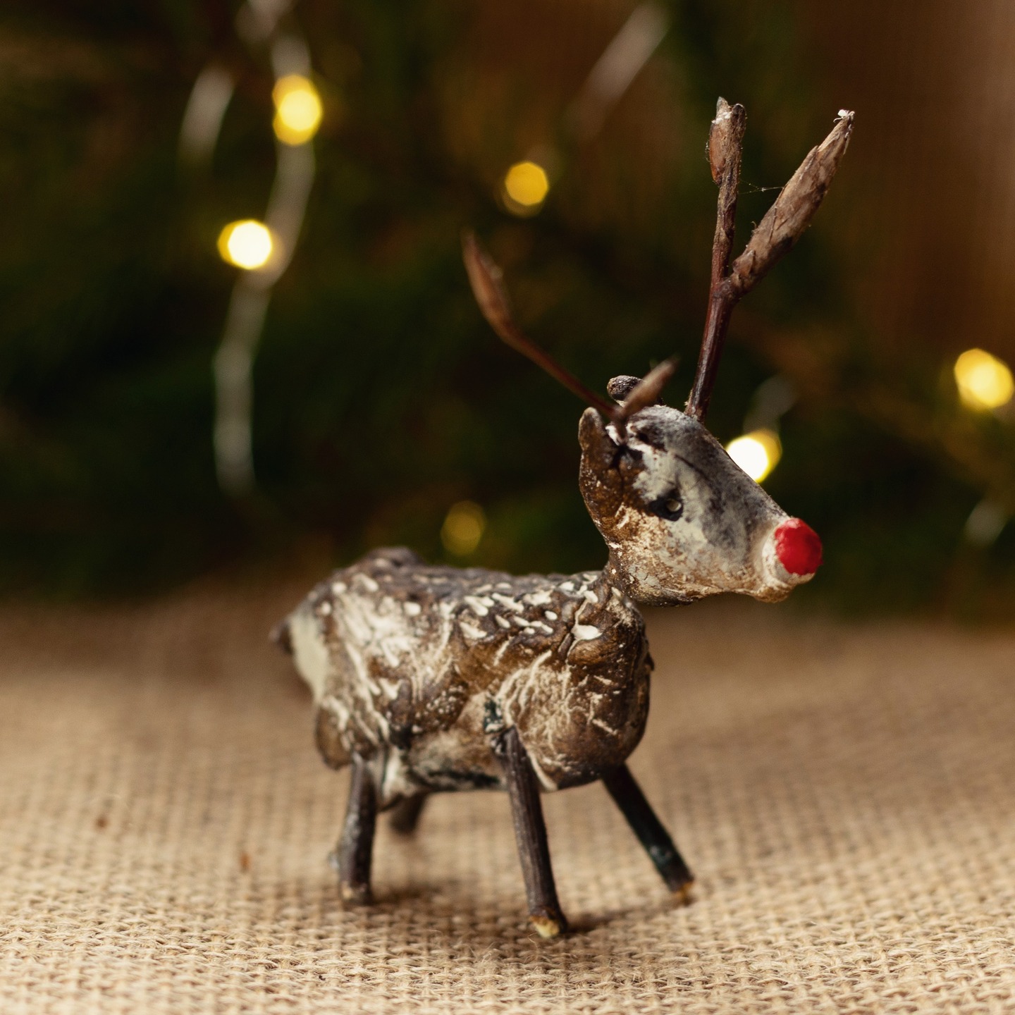 I made a herd of air dry clay reindeer after getting carried away with the fun of it - and they all now have new homes apart from this one - which I am very happy about. I am keeping Rudolph as his head is a bit wobbly.
Happy Christmas x
