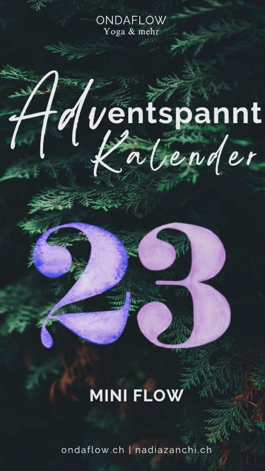 💫Türchen 23 | Mini Flow💫
Etwas Bewegung für zwischendurch. Zwischen den Jahren, zwischen dem Hauptgang und Dessert, zwischen Geschenkli auspacken und funkelnden Christbäumen. Und vorallem: Zwischendurch atmen💜
Du kannst diese kleine Bewegungabfolge direkt mitmachen und dann einfach das selbe nochmals mit deiner linken Seite. Schon bist du etwas durchbewegt und hast den Kopf gelüftet🌊
👉 Bitte darauf achten, dass der Stuhl nicht rutscht.
👉 Dein Körper, deine Bewegung, dein Tempo
👉 Hoher Ausfallschritt wahlweise und je nach Mobilität/Balance auch mit abgesetztem hinteren Fuss üben
Wenn du Fragen hast zum Mini-Flow, dann schreib mir gerne. Im neuen Jahr wirst du regelmässig mit mir online üben können, wenn du magst.
Ich freue mich, wenn du das Video teilst und direkt ausprobierst. Viel Spass🎄
#yogaeveryday
#yogaflow
#yogawithchair
#christmas
#yogamellingen