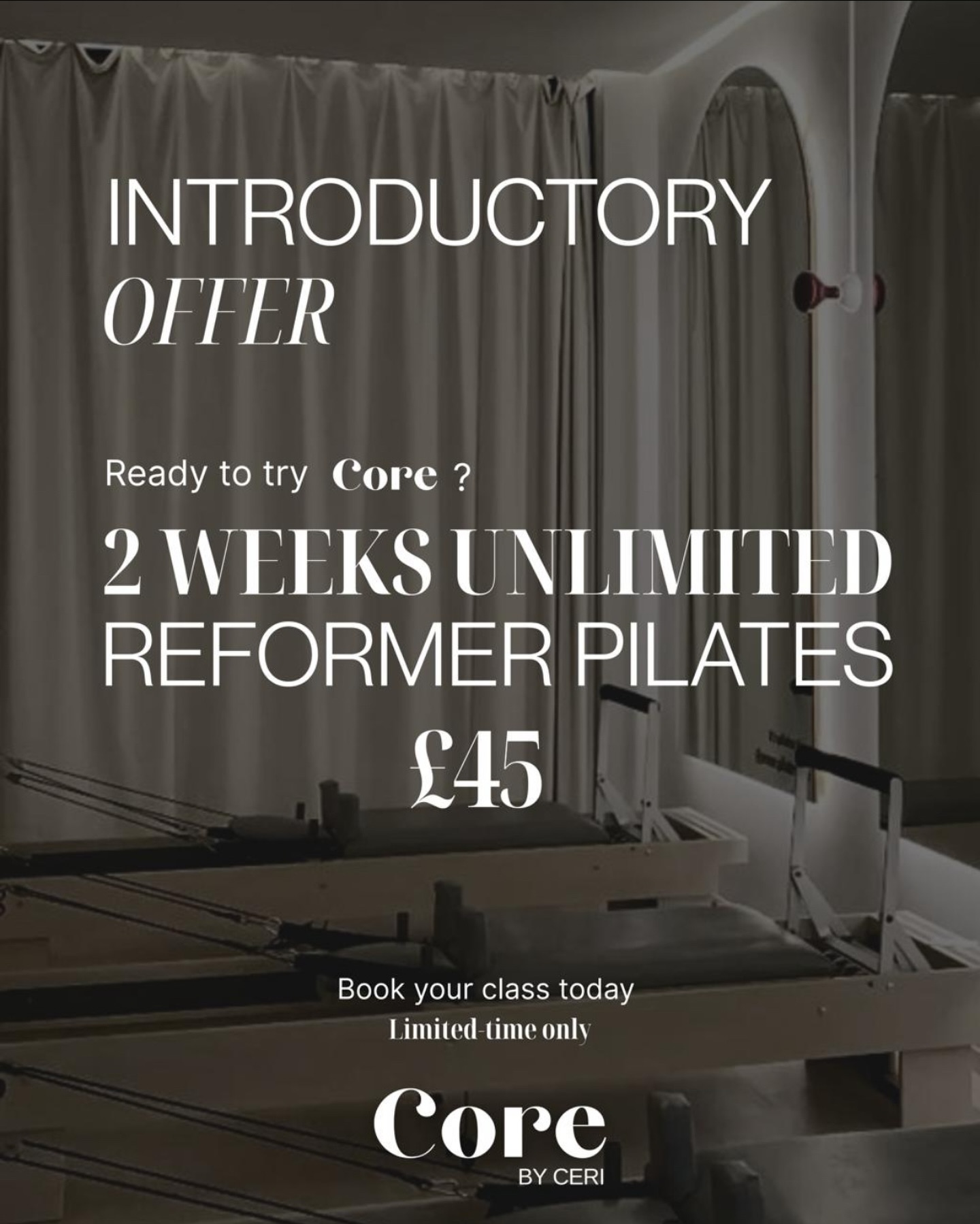 A little Christmas treat at Core 🤍
For a limited time, our 2 Weeks Unlimited Reformer Pilates is available to new and returning clients.
Available until December 31st. 2 weeks starts on first class 🖤