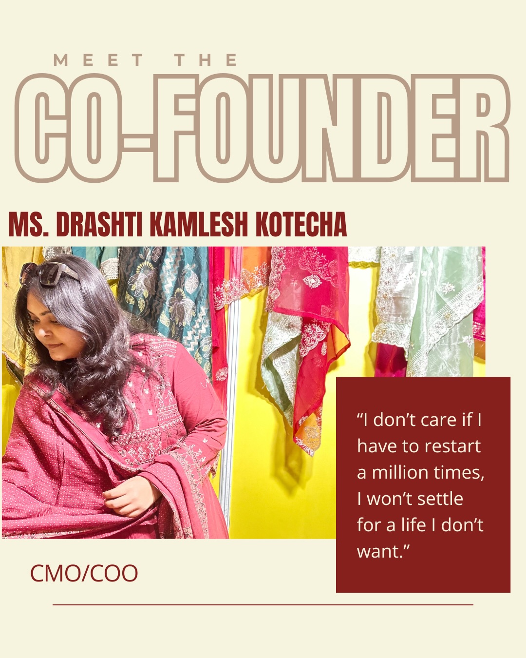 Meet the vision and conviction behind Bhumika Ventures : Ms. Drashti Kamlesh Kotecha ๐งฟ
.
.
.
.
.
.
.
.
#ceo #bhumikaventures #owner #womanowned #entrepreneur