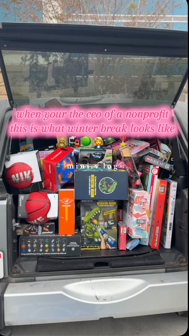 Nonprofit VLOG Part 2| Coming home for winter break means I get to be hands on with my nonprofit again!
Thank you SB Supervisor, Jesse Armendarez for providing ThundarLP a carload full of toys that we will be able to distribute to those in need & veterans family!
We are so grateful for your continuous generosity to our Veteran community. We wish you and your family a very blessed Christmas
season.#thundarlp #communityimpact #veteransupport #timelapse #ceo