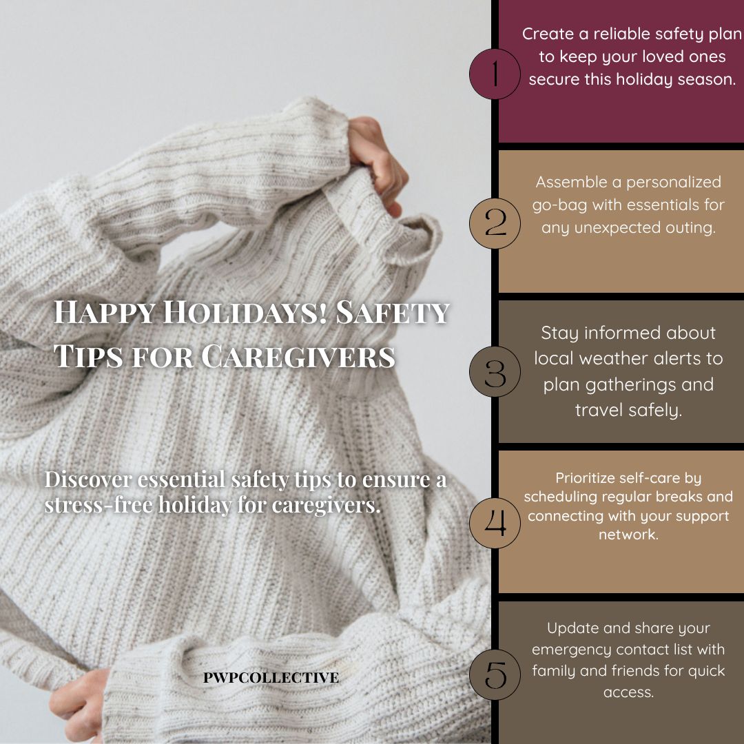 Happy Holidays! 🎄 As a caregiver, the holiday season can be both joyful and stressful. That’s why we've put together five essential safety tips to help you navigate this busy time with confidence. From creating a reliable safety plan to prioritizing your self-care, these strategies will ensure you’re prepared for whatever comes your way. Remember, you're not alone-connect with your support network and take a moment for yourself. What’s your go-to holiday tip? Share in the comments below! 💖
#HealthTips #ChronicIllness #Wellness #SafetyFirst #EmergencyPreparedness #HolidaySeason #SupportNetwork #SelfCare #Caregivers